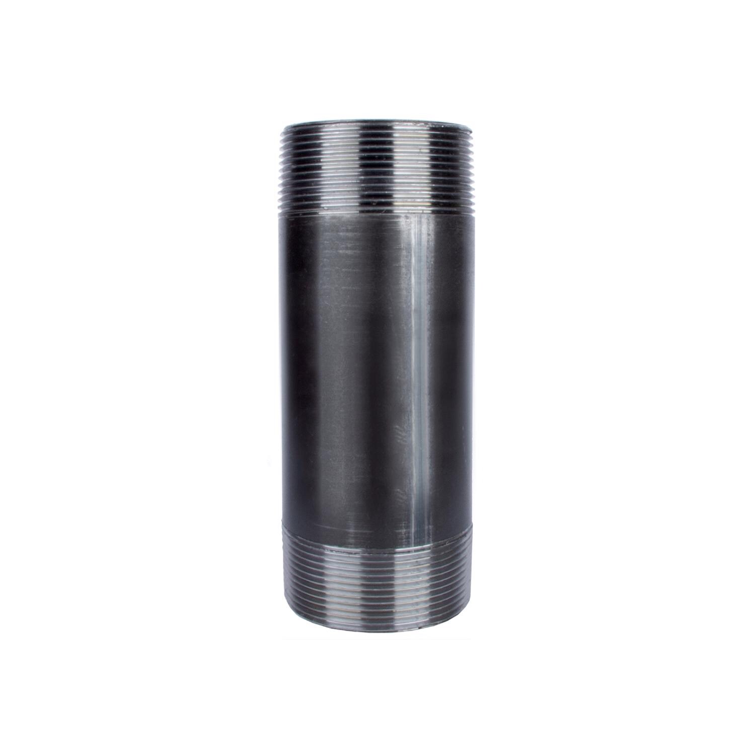 STZ  Industries 2 in. MIP each X 2 in. D MIP Black Steel 6 in. L Nipple