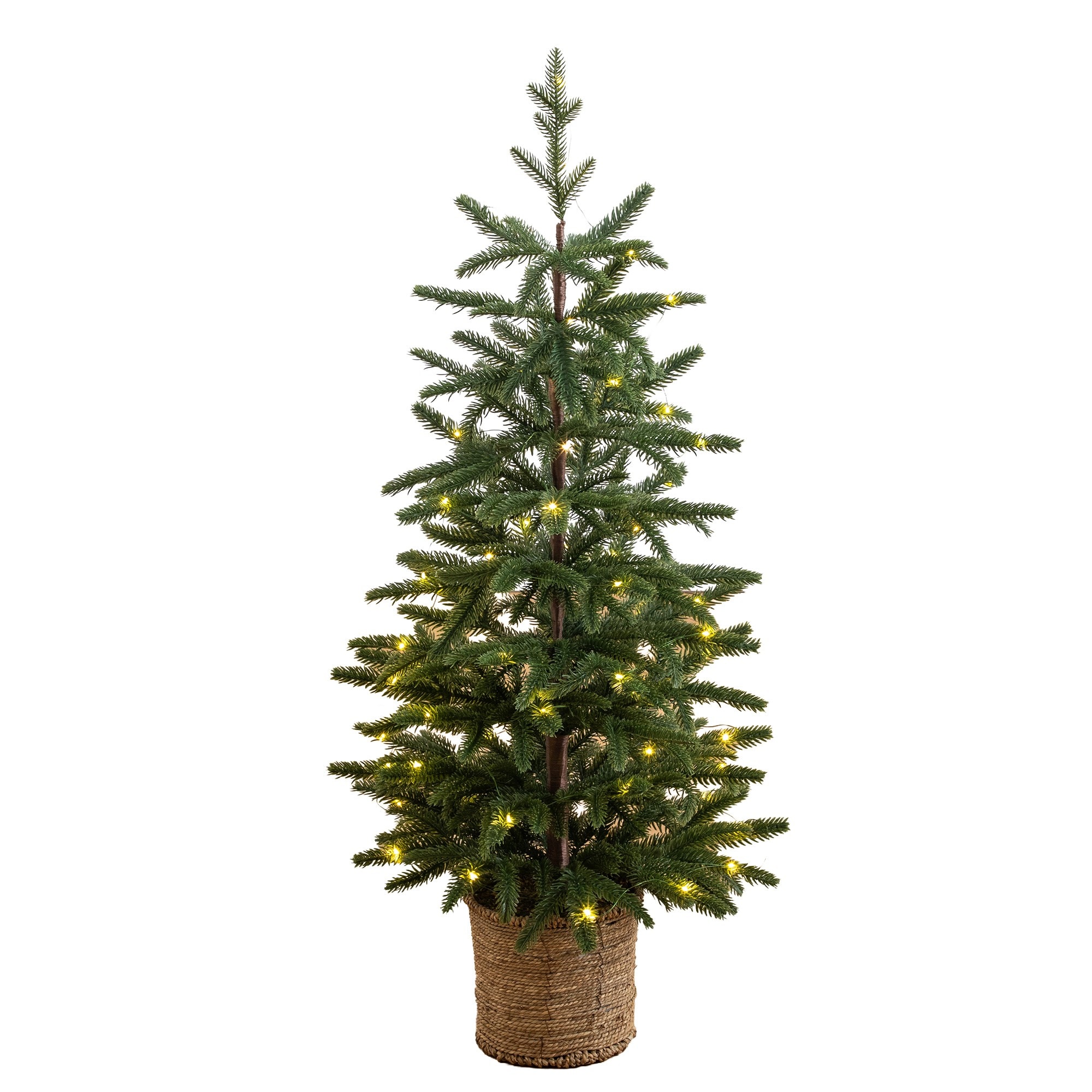 Nearly Natural 3-ft Pine Pre-lit Artificial Christmas Tree with Clear LED Lights