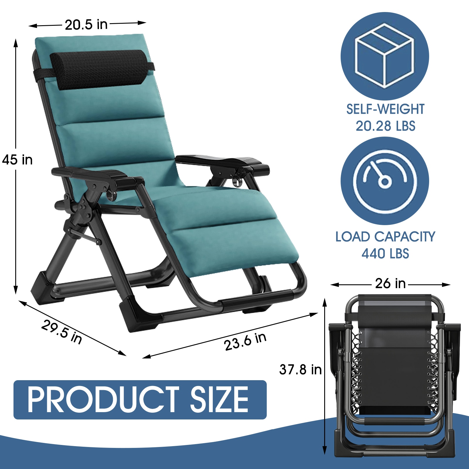 Esazn K16ZDC-XL36-1PACK Patio-Chairs - View #2