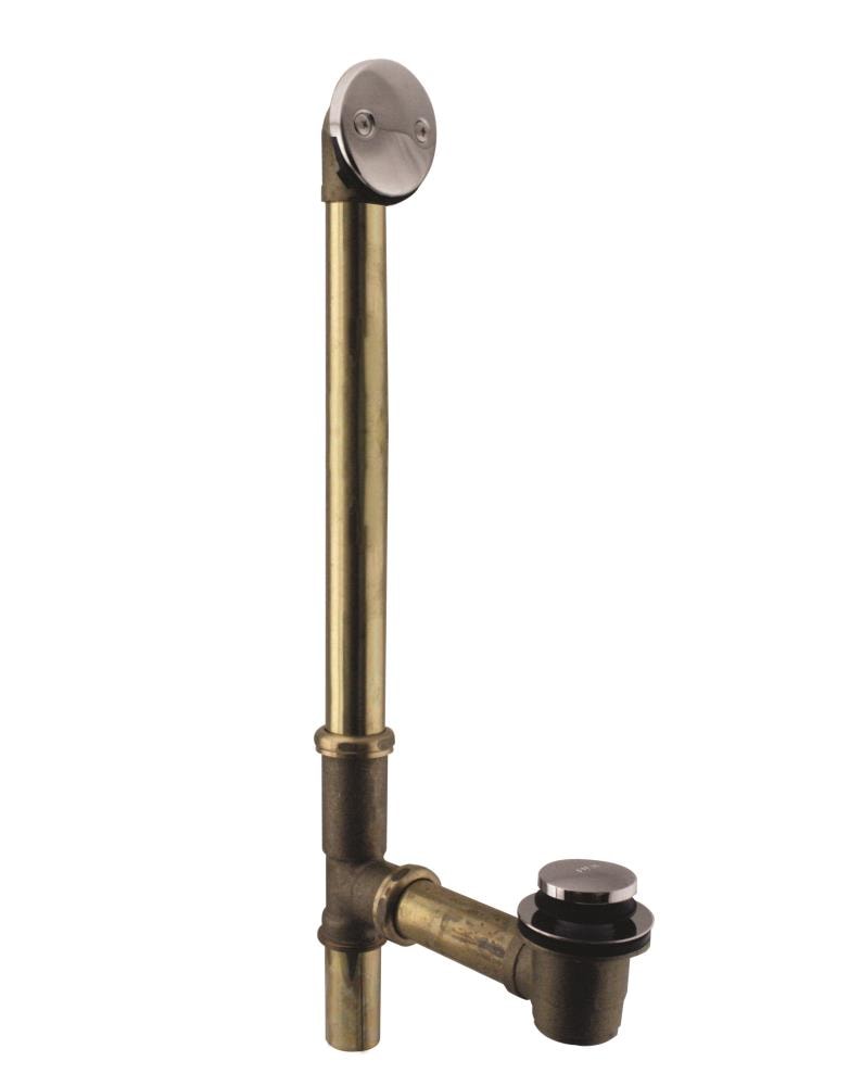 WESTBRASS D326-05 Tip Toe Bath Waste- 22 In. Make-up, 17 Ga. Tubing In Polished Nickel