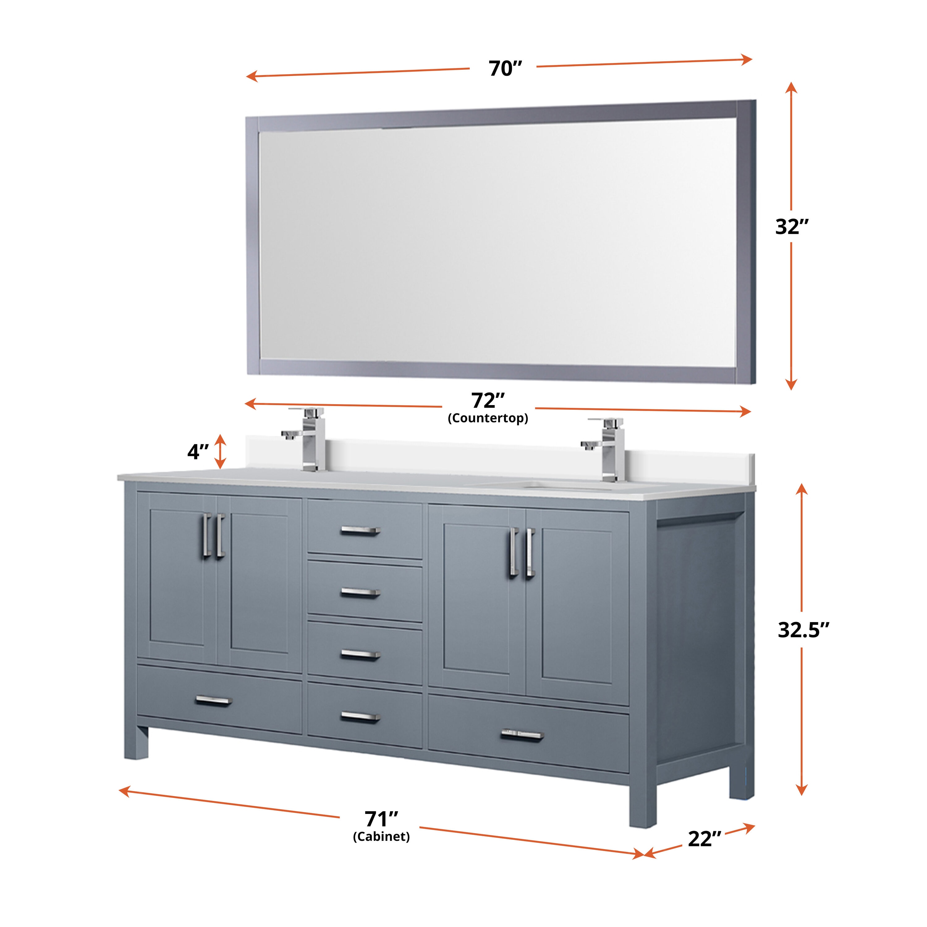Lexora LVJ72DB310 Bath-Vanity-Combo - View #6