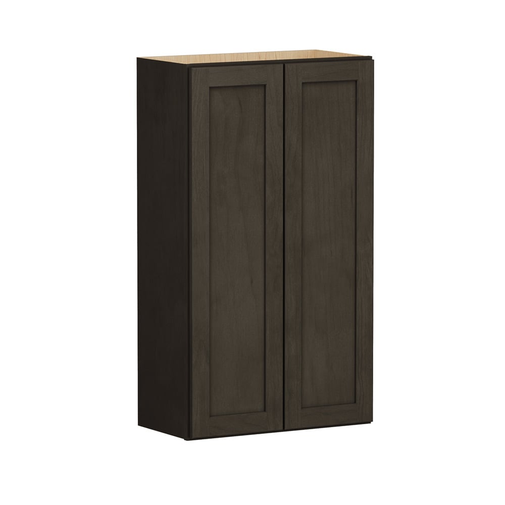Shenandoah Breckenridge FOL 27-in W x 42-in H x 12-in D Slate Stained Wall Fully Assembled Cabinet Recessed Panel Shaker