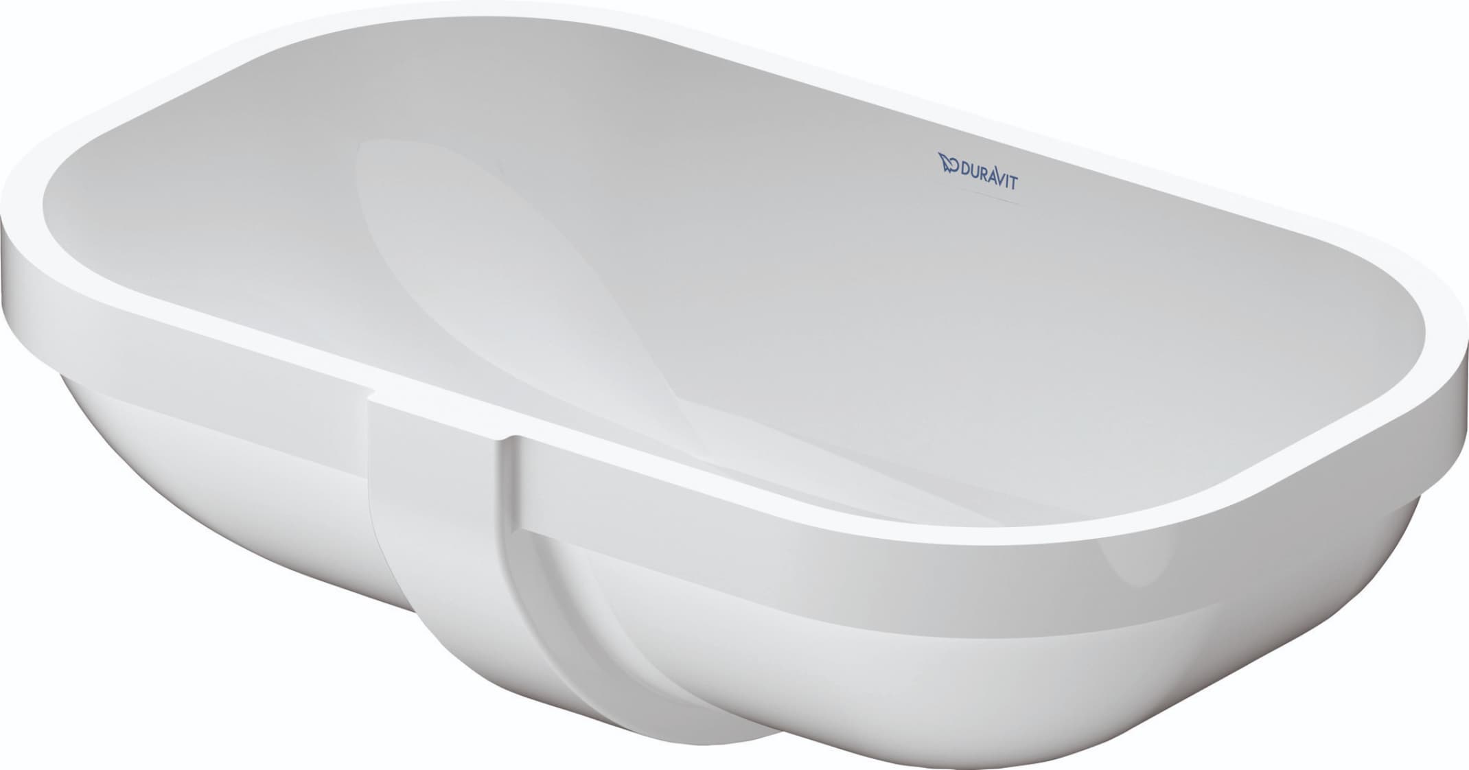 Duravit 0338490017 D-Code Ceramic Undermount Rectangular Modern White Bathroom Sink ( 20.75-in x 12.625-in )