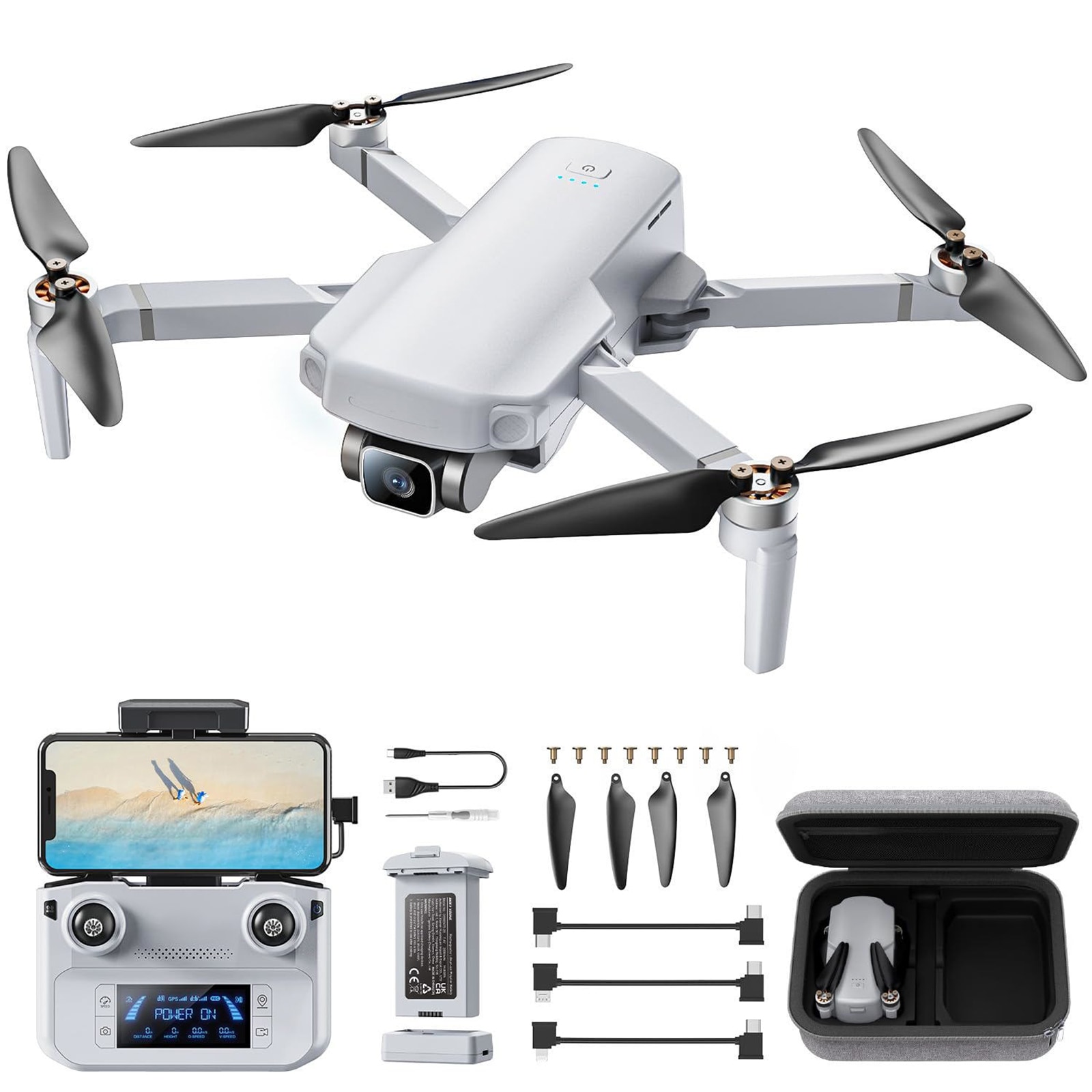 Etokfoks HS360E Foldable GPS Drone Under 249g With 4K EIS Camera 1200W Sensor 20000ft Range Brushless Motors And Smart Flight Modes #LETQ78LFS