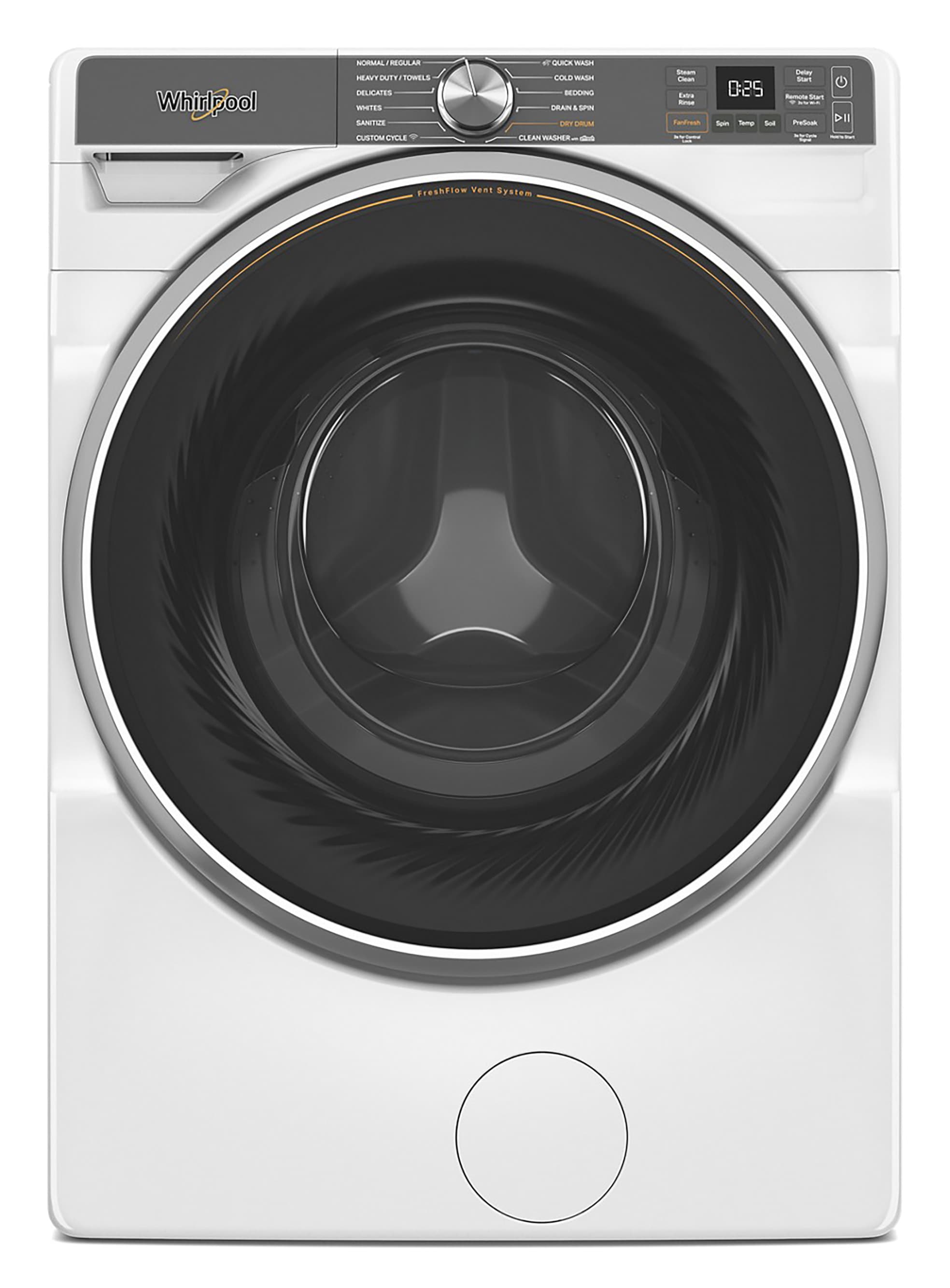 Whirlpool WFW6720RW 5-cu ft High Efficiency Stackable Steam Cycle Smart Front-Load Washer ( White )