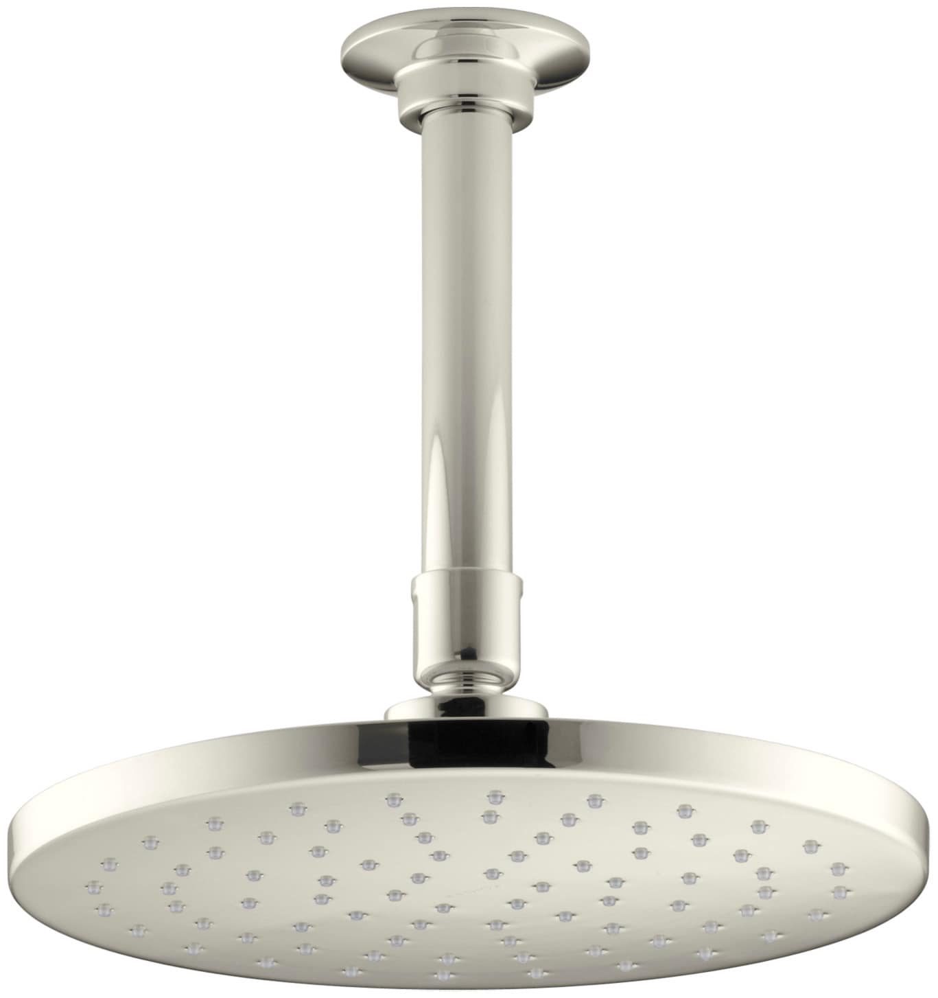 KOHLER 13688-SN Contemporary 1.0 -Spray Vibrant polished nickel 8.0000-in Round Fixed Rain Shower Head 2.5 GPM