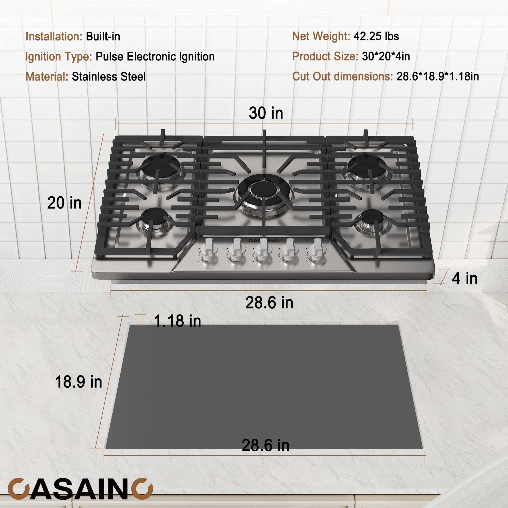 CASAINC CAHQ5B70 Gas-Cktp - View #2