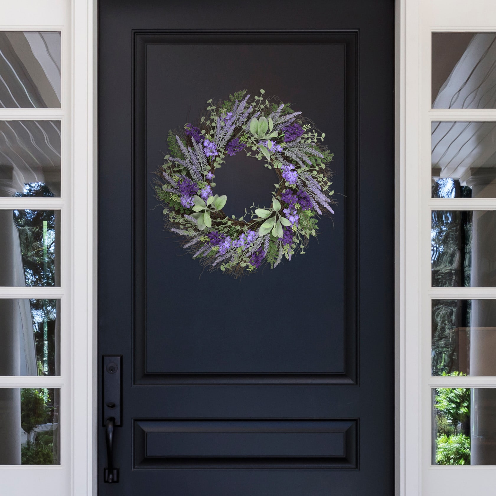 Lavender and Greenery 24-Inch Grapevine Floral Wreath
