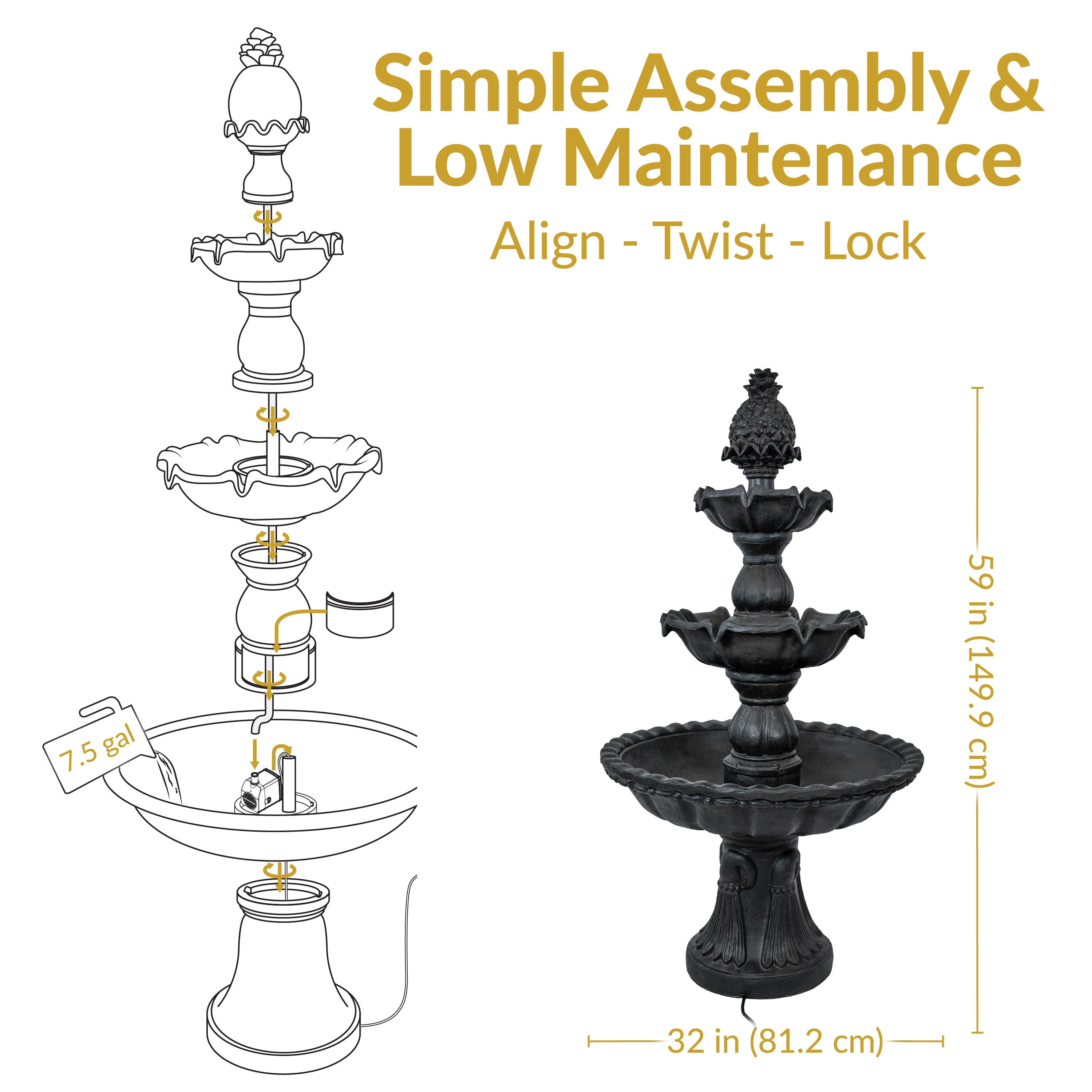 Sunnydaze Decor FC-6291 fountains - View #7