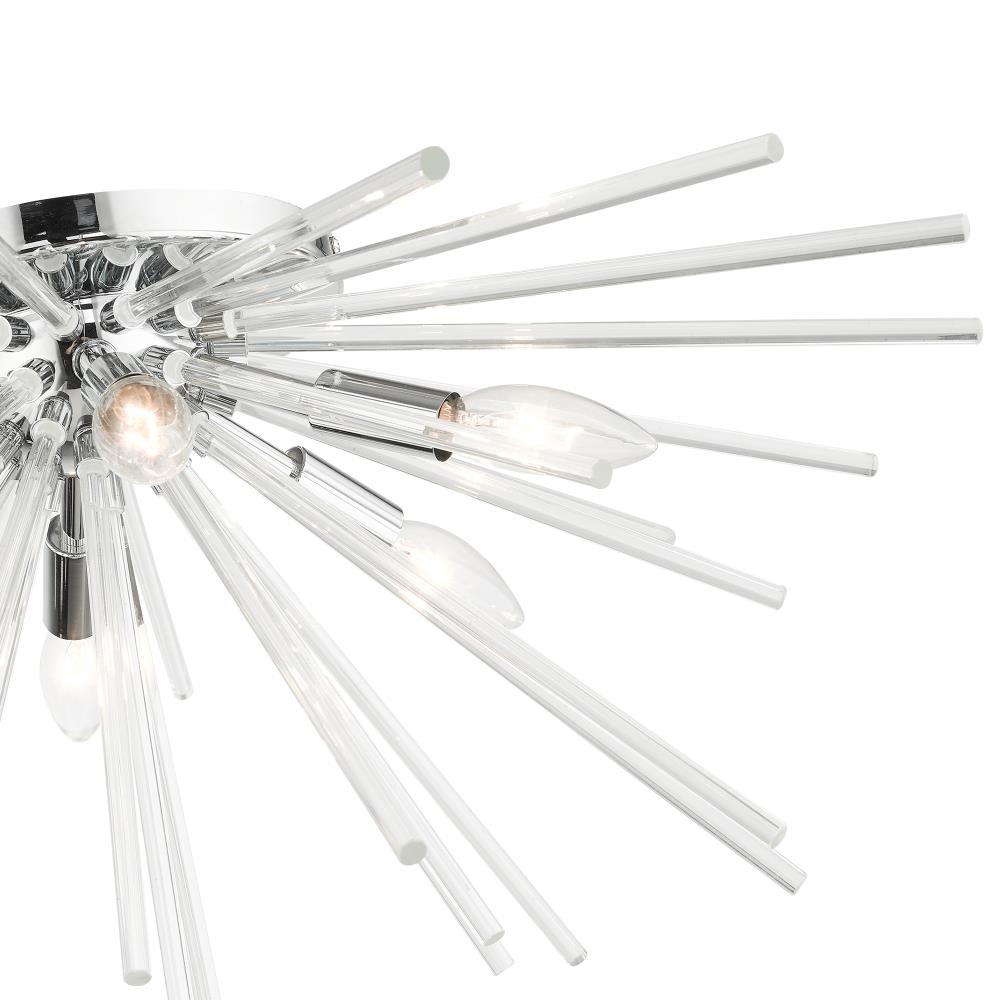 Elysium Crystal Globe 6-Light Polished Chrome LED Flush Mount