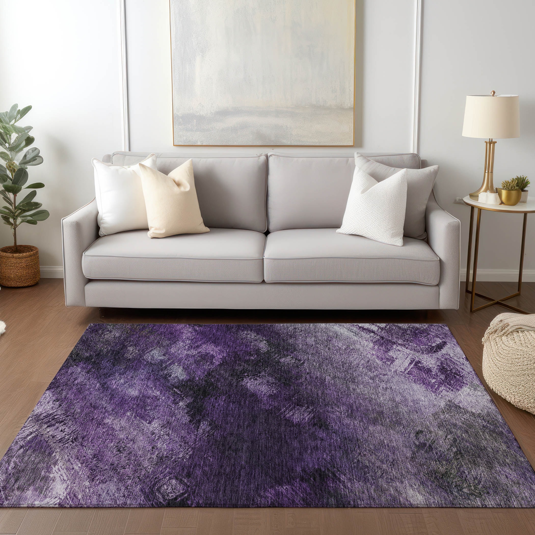 Addison Rugs Chantille 10 X 14 (ft) Purple Indoor/Outdoor Abstract ...