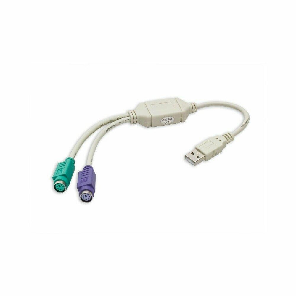 SkilledPower ZX9ASI5721 Cable Split an USB into PS-2 Keyboard-Mouse Ports Adapter Retail