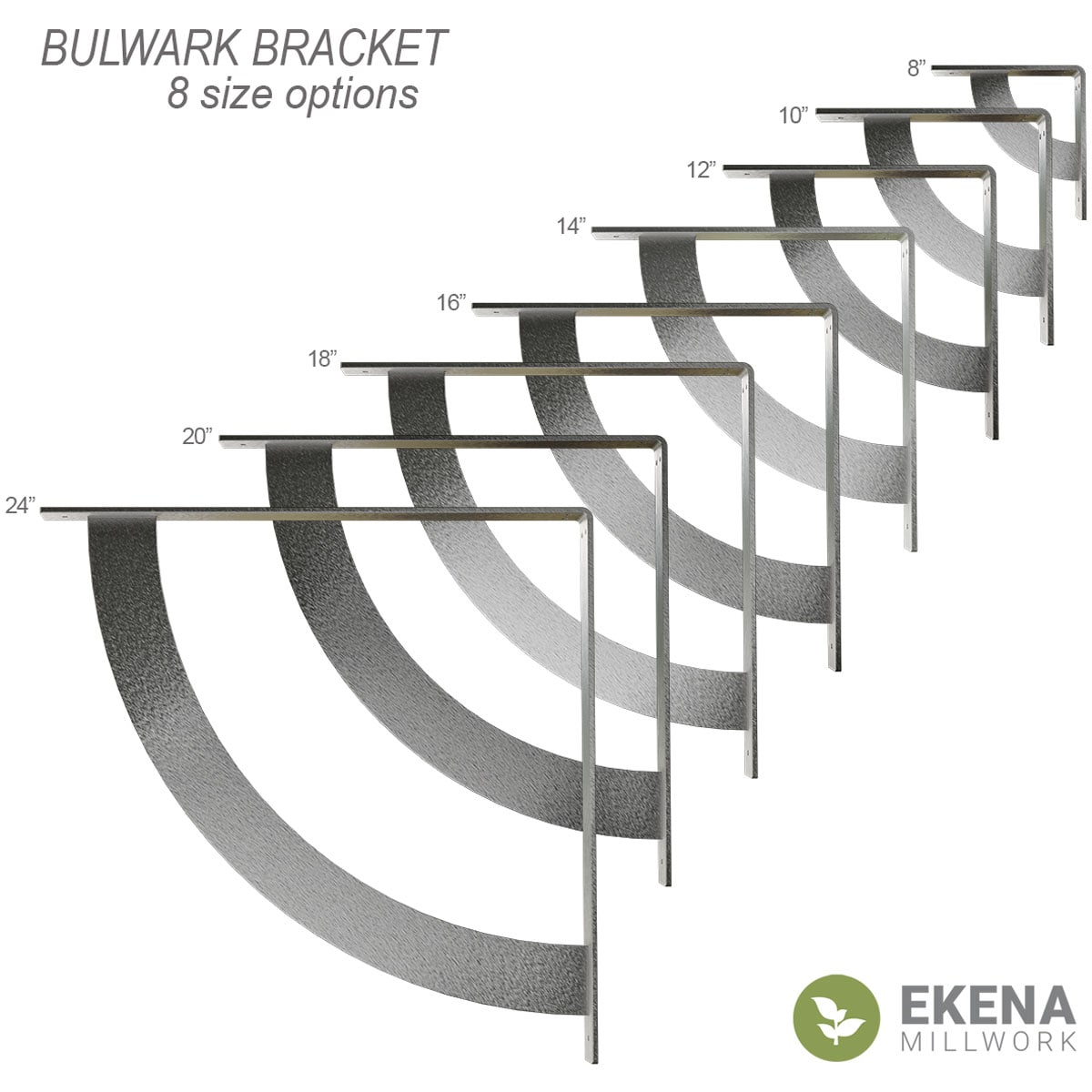 Ekena Millwork BKTM02X12X12BUHGY Mending-Plates-Brackets-Braces - View #2
