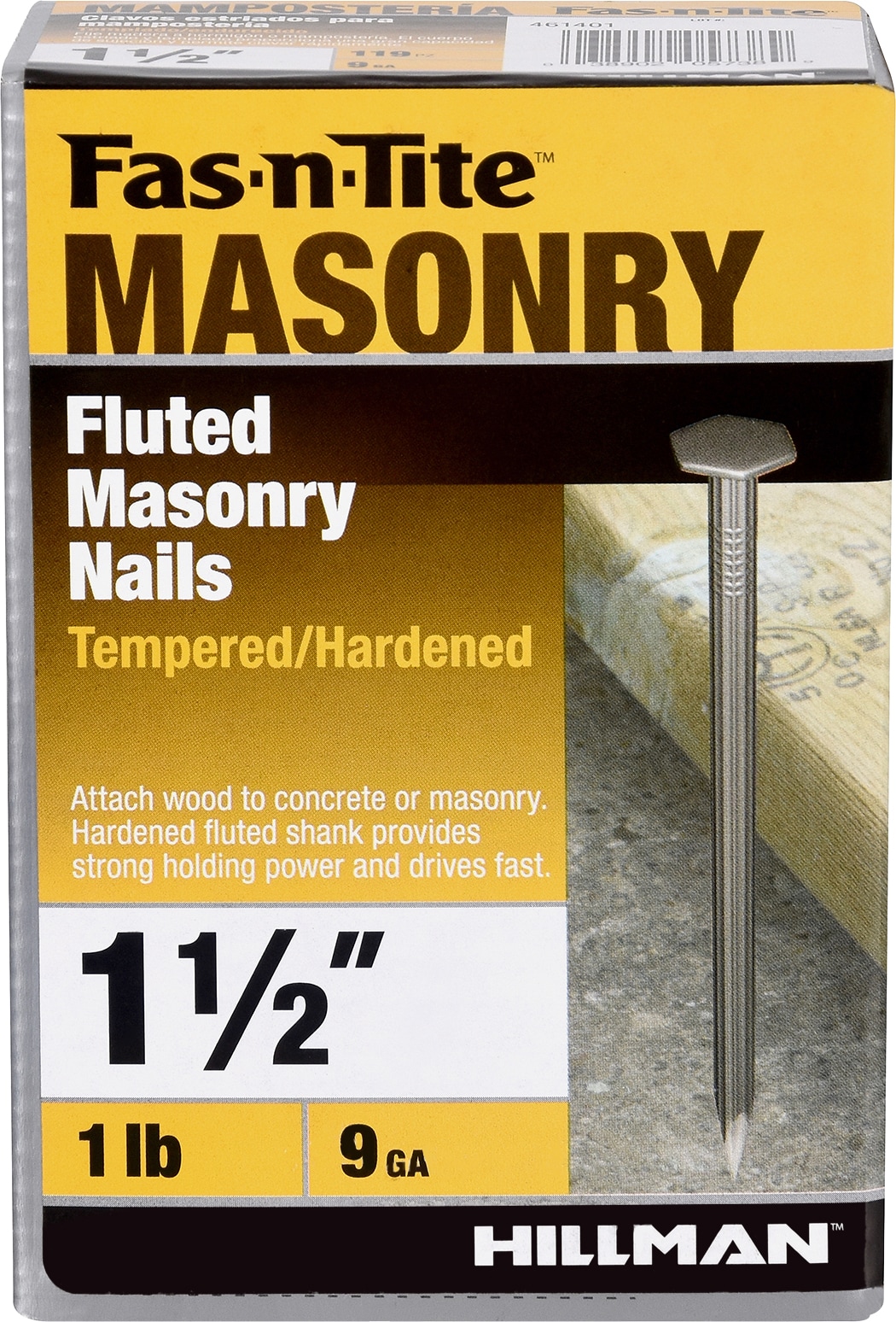 Fas-n-Tite 1-1/2-in 9-Gauge Masonry Nails in the Specialty Nails