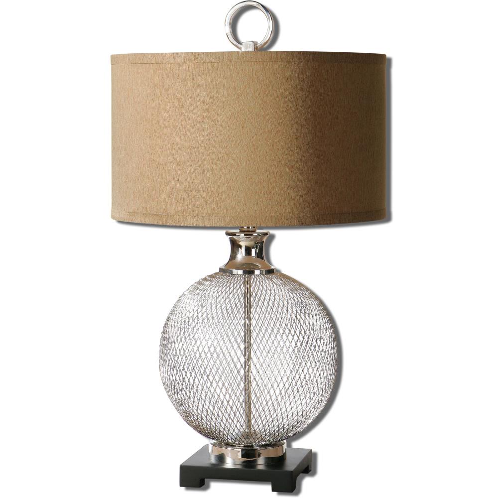 Global Direct 29.5-in Plated Polished Nickel 3-Way Table Lamp With ...