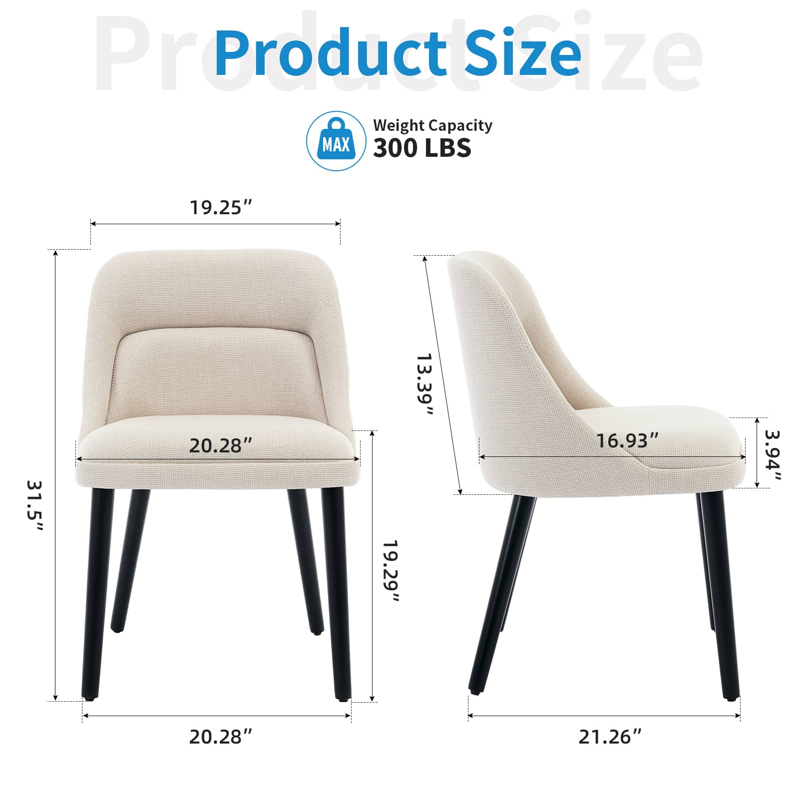 Qeetex SUN-PHK-33PQN6F4 Dining-Chairs - View #2