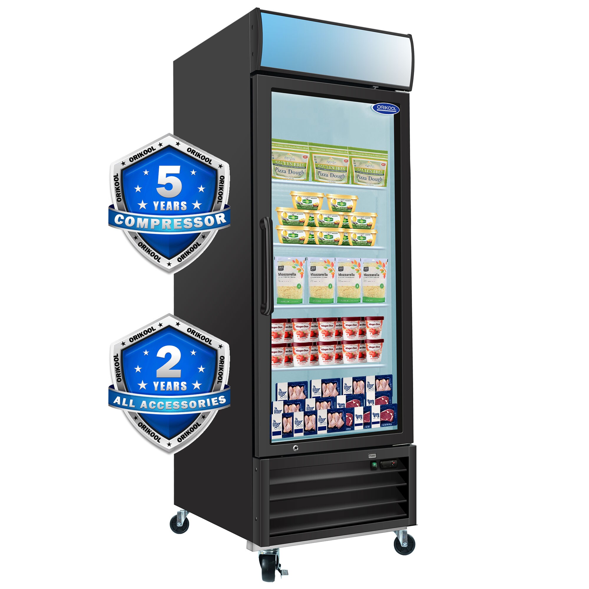 Xspracer ML-CF138 19.2-Cu. Feet Upright Frost-free Commercial Freezer in Black