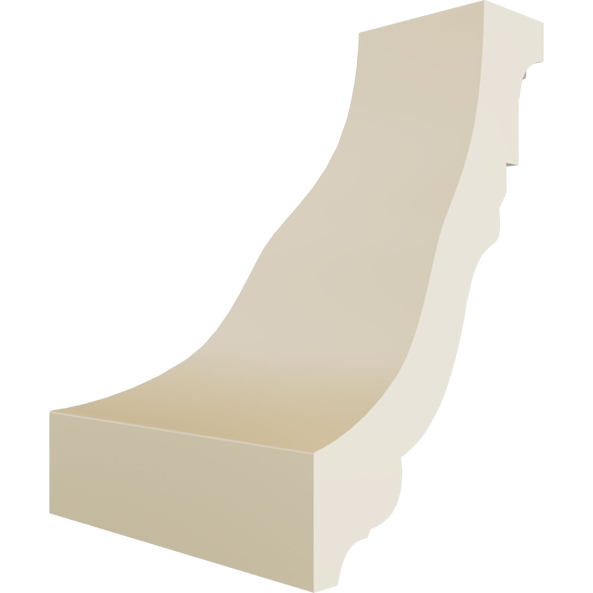 White Polyurethane 4.5" x 3.25" Crown Moulding Inside Corner