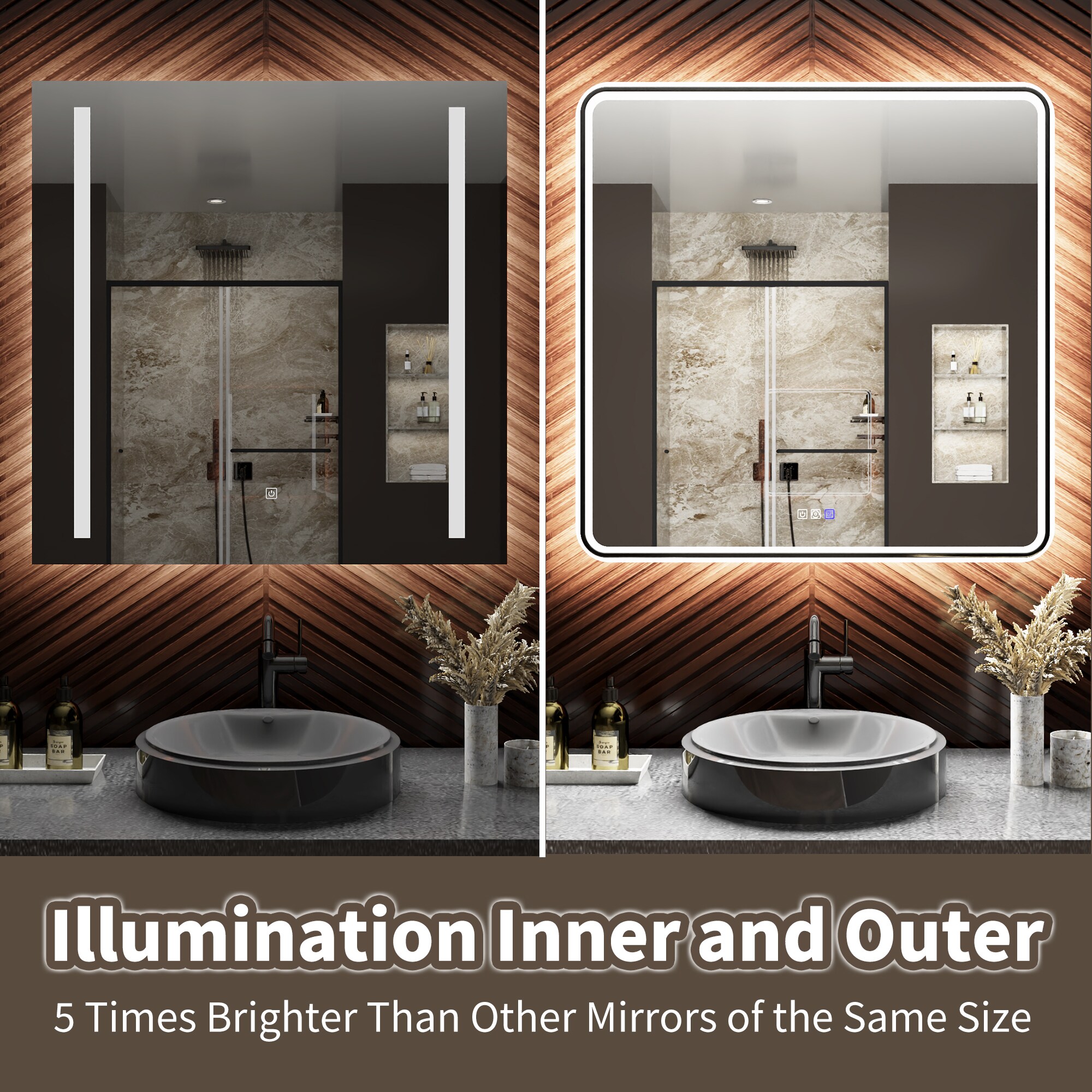 Bayfeve BFXB-8B3636-MIR Framed-Bath-Mirrors - View #5