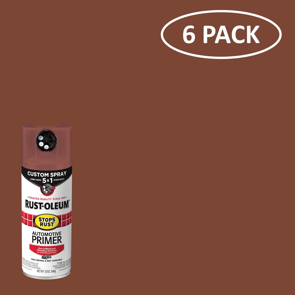 Rust-Oleum 384756SOS Stops Rust 6 -Pack Flat Red Auto Spray paint and primer in one ( NET WT. 12-oz )