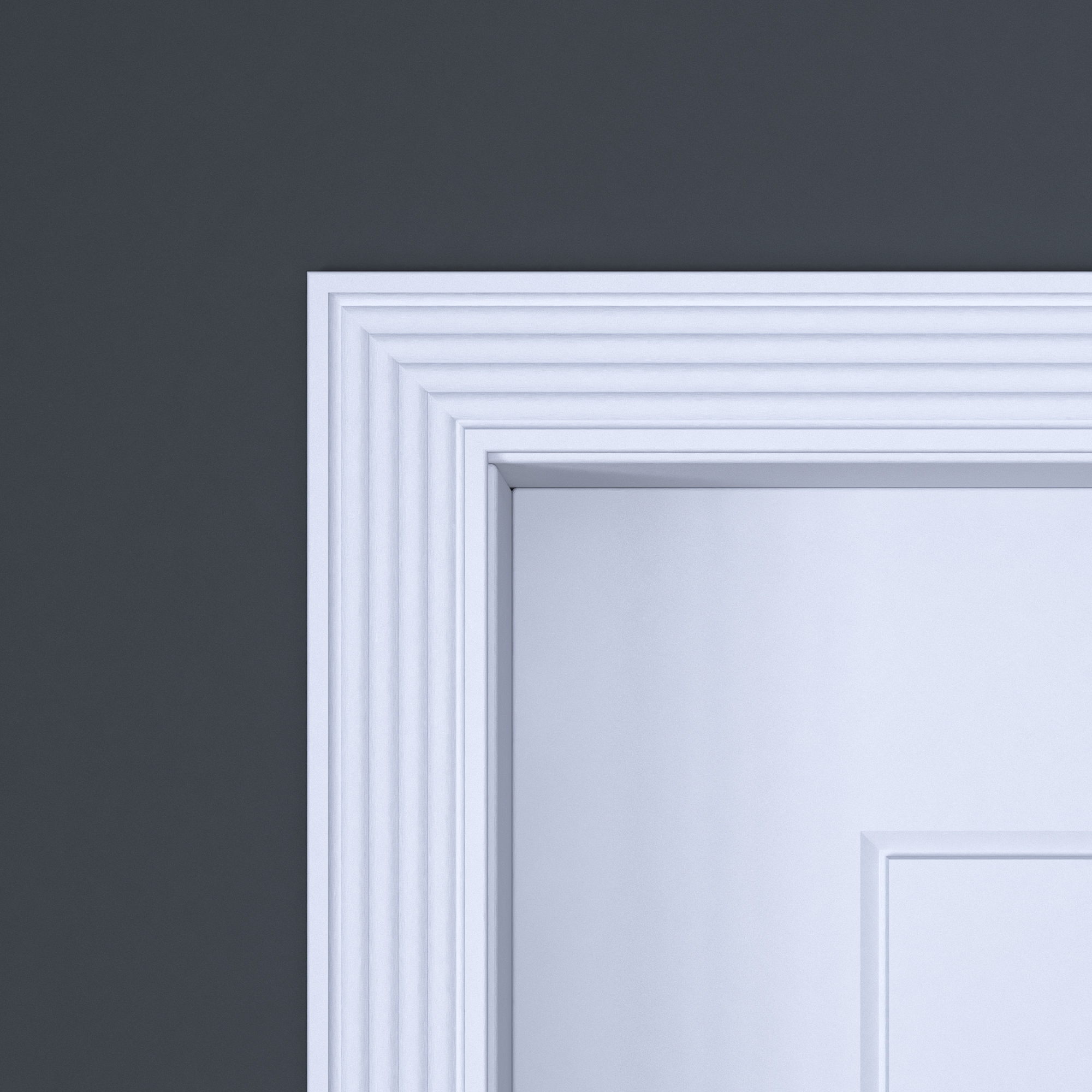 Ornamental Mouldings 1821 3/8 in. x 2-1/4 in. x 84 in. White Hardwood Beaded Casing