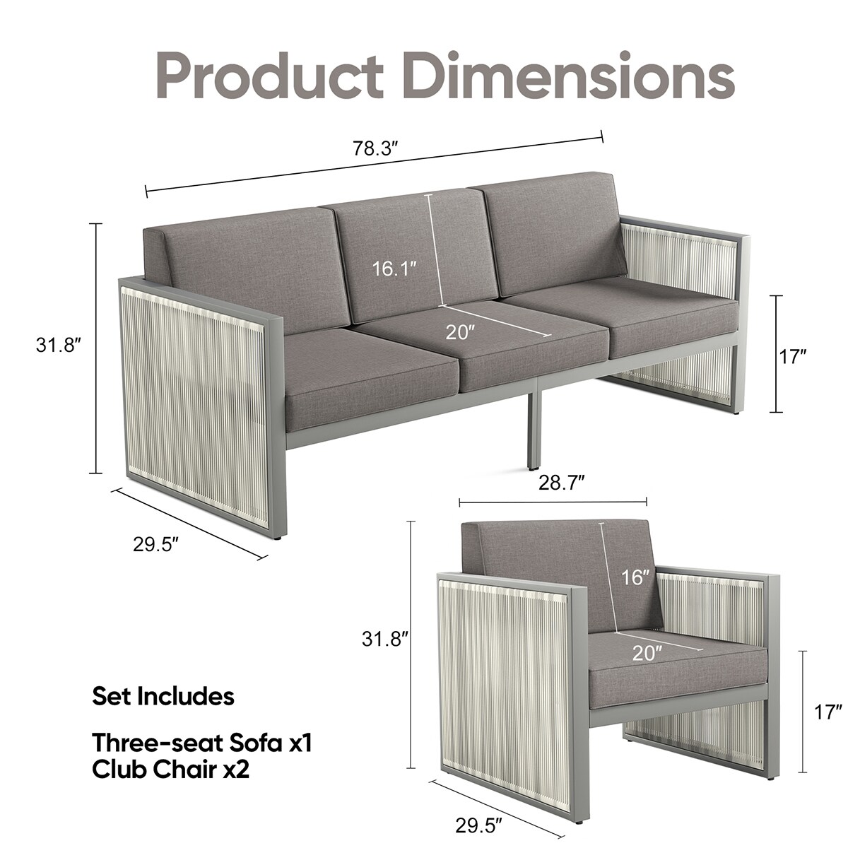 Rilyson FSFHGW1311-9 Patio-Conversation-Sets - View #9