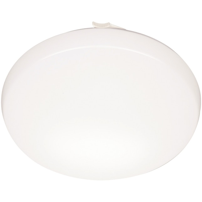 Lithonia Lighting Low Profile Round 1 Light 20 In White Led Flush Mount Energy Star The Department At Lowes Com