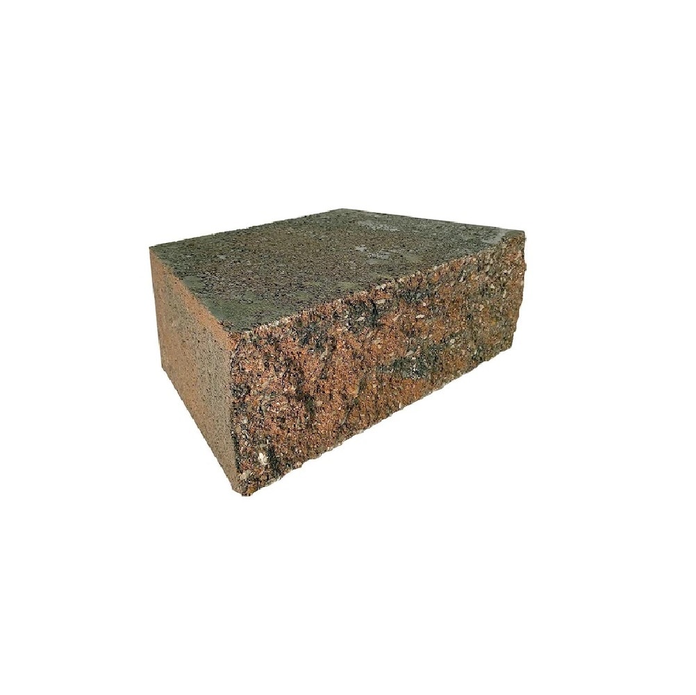 4-in H x 11.7-in L x 7-in D Red/Charcoal Concrete Retaining Wall Block | - Lowe's LS412.RC