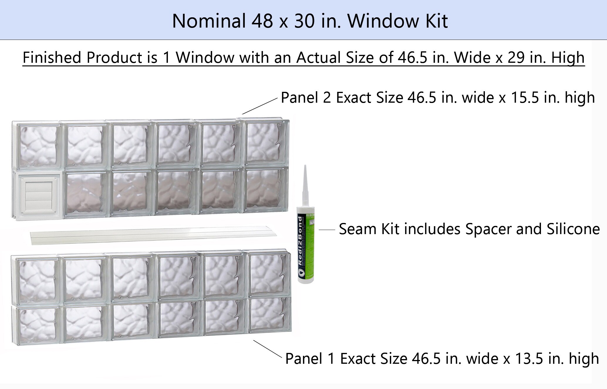 REDI2SET D4830DC Glass-Block-Windows - View #2