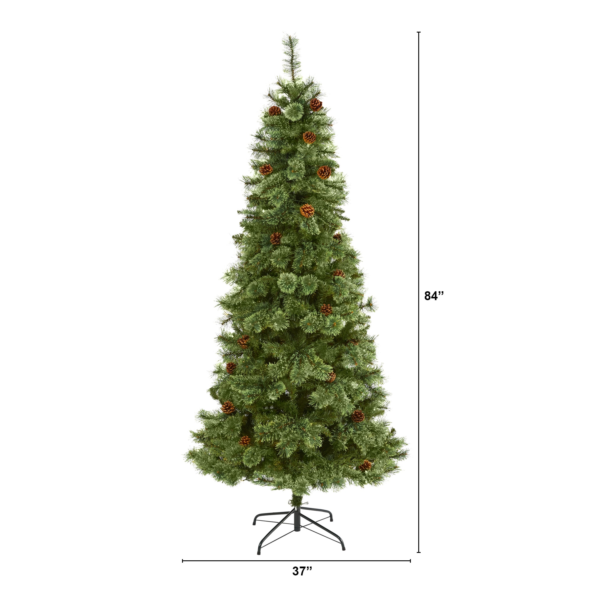 Nearly Natural 7-ft Pine White Artificial Christmas Tree T4510 at Lowes.com