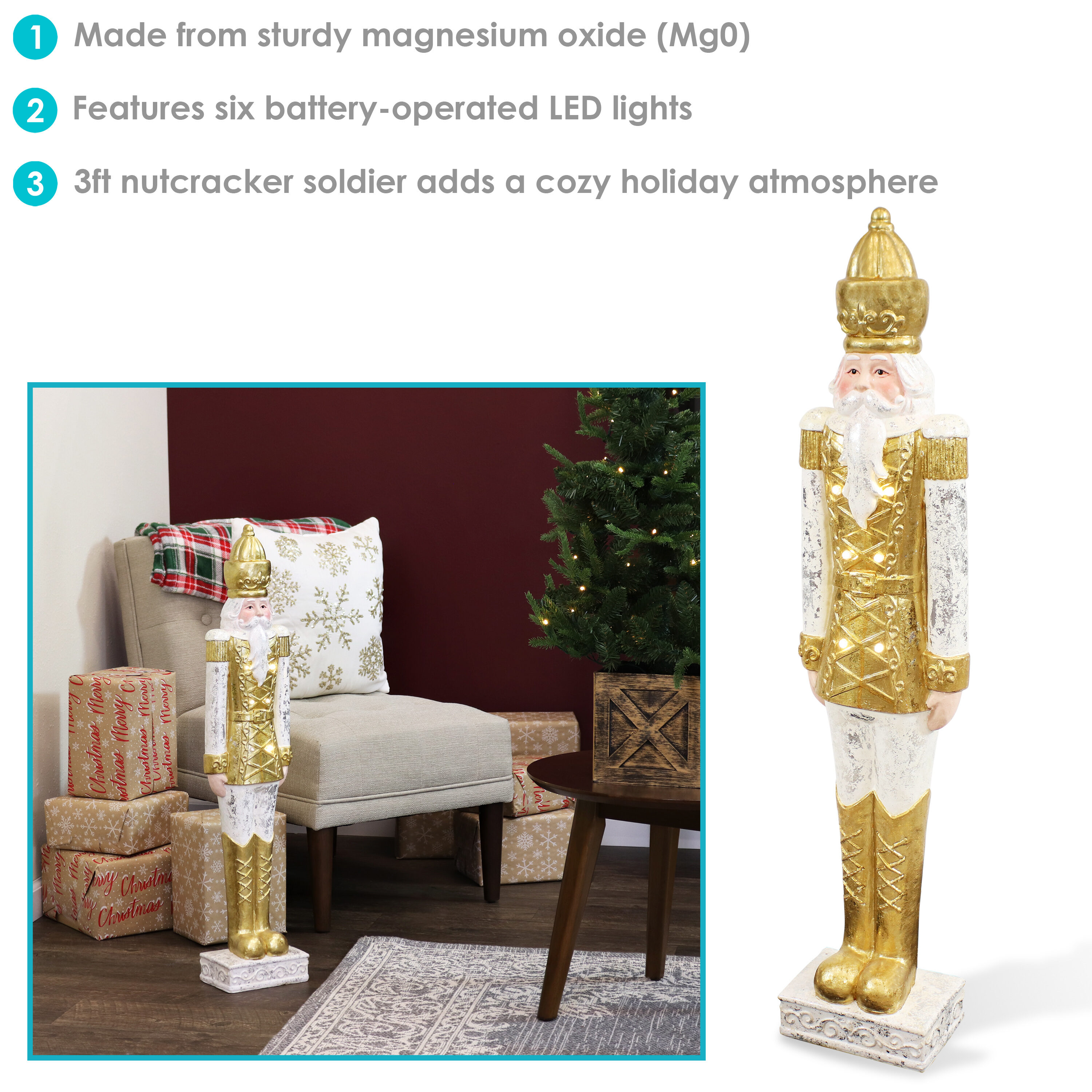 Sunnydaze Decor ART-993 Table-Christmas-Decorations - View #3