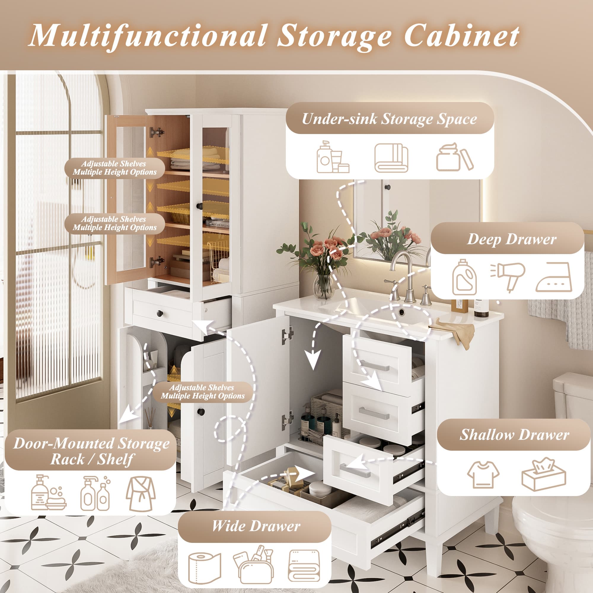 Ama Pear S-BC-02 Bathroom-Wall-Cabinets - View #16