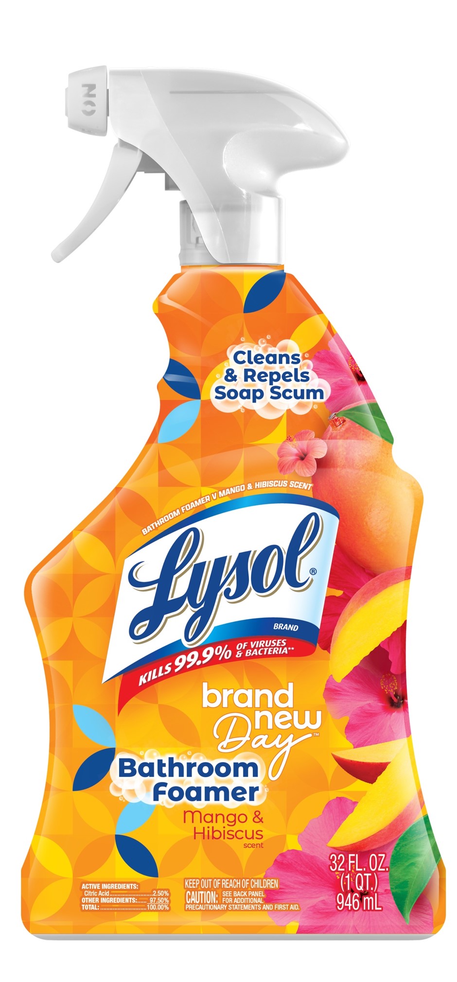 Lysol 32 Fl Oz Mango And Hibiscus Disinfectant Liquid All Purpose Cleaner 19200 99829 At