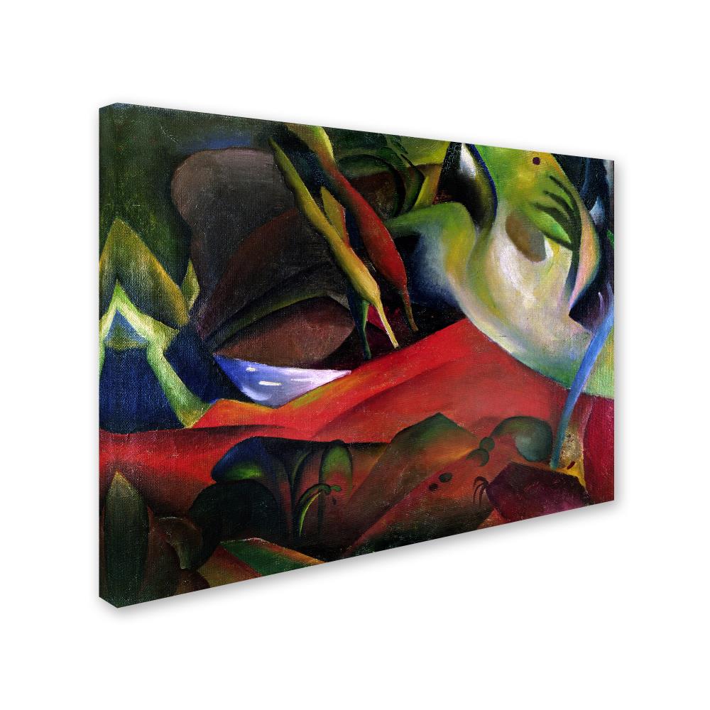 Trademark Fine Art Framed 14-in H x 19-in W Abstract Print on Canvas in ...