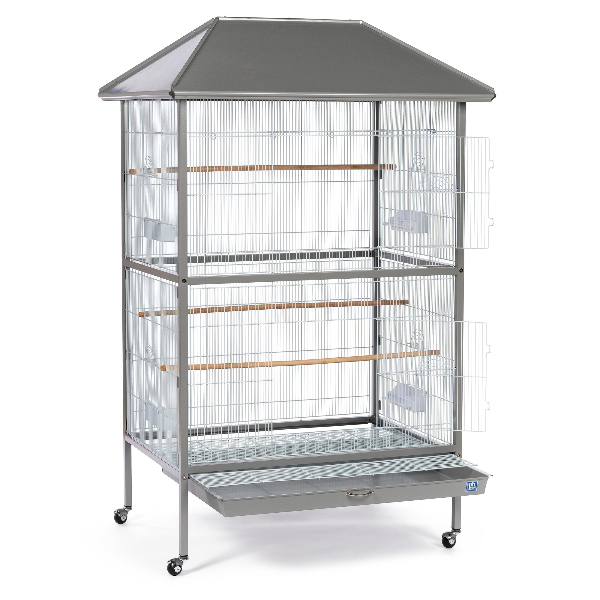 Prevue 1 -Count Pearl gray white Protective cage in the Bird Feeder ...