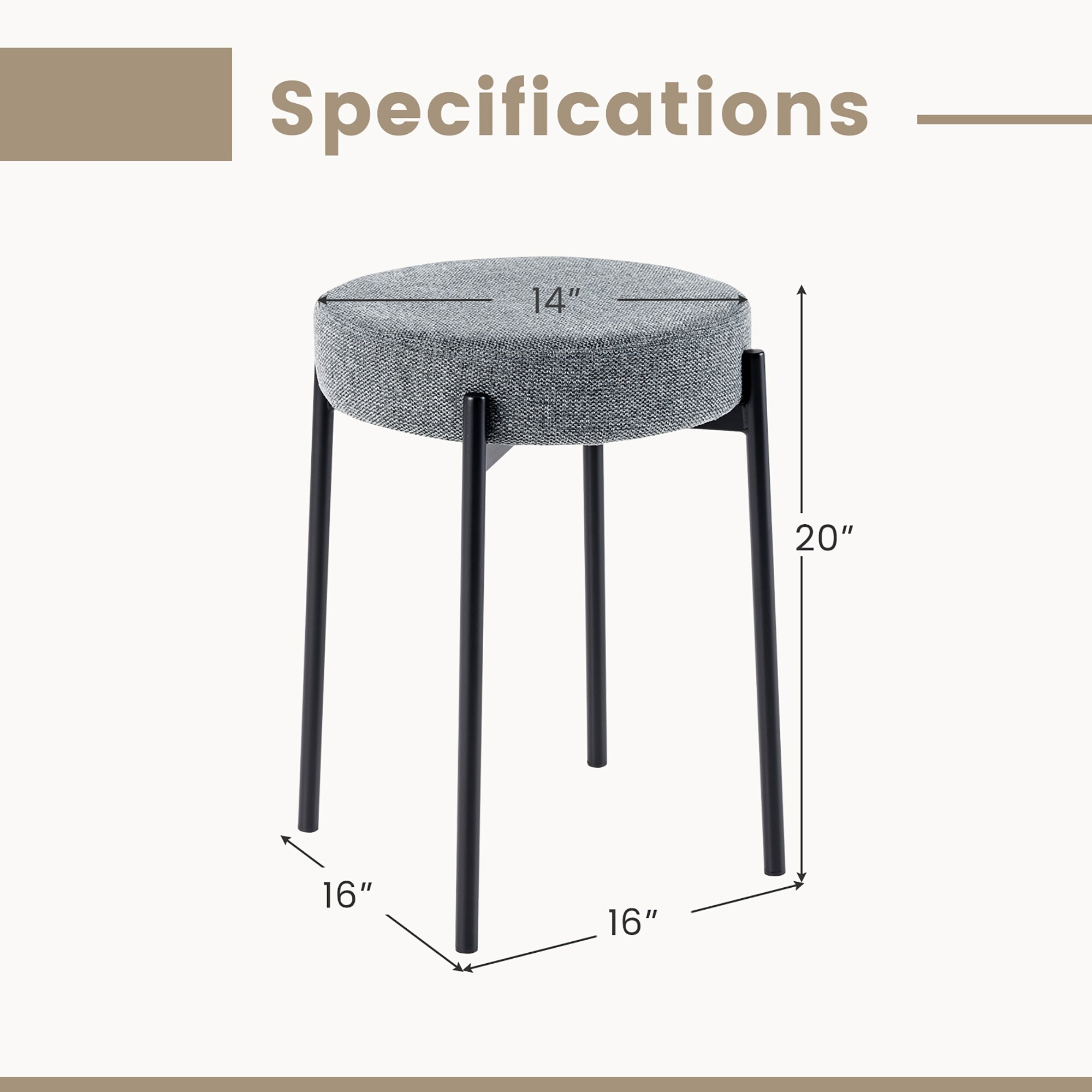 Costway HCST00920 stools - View #2