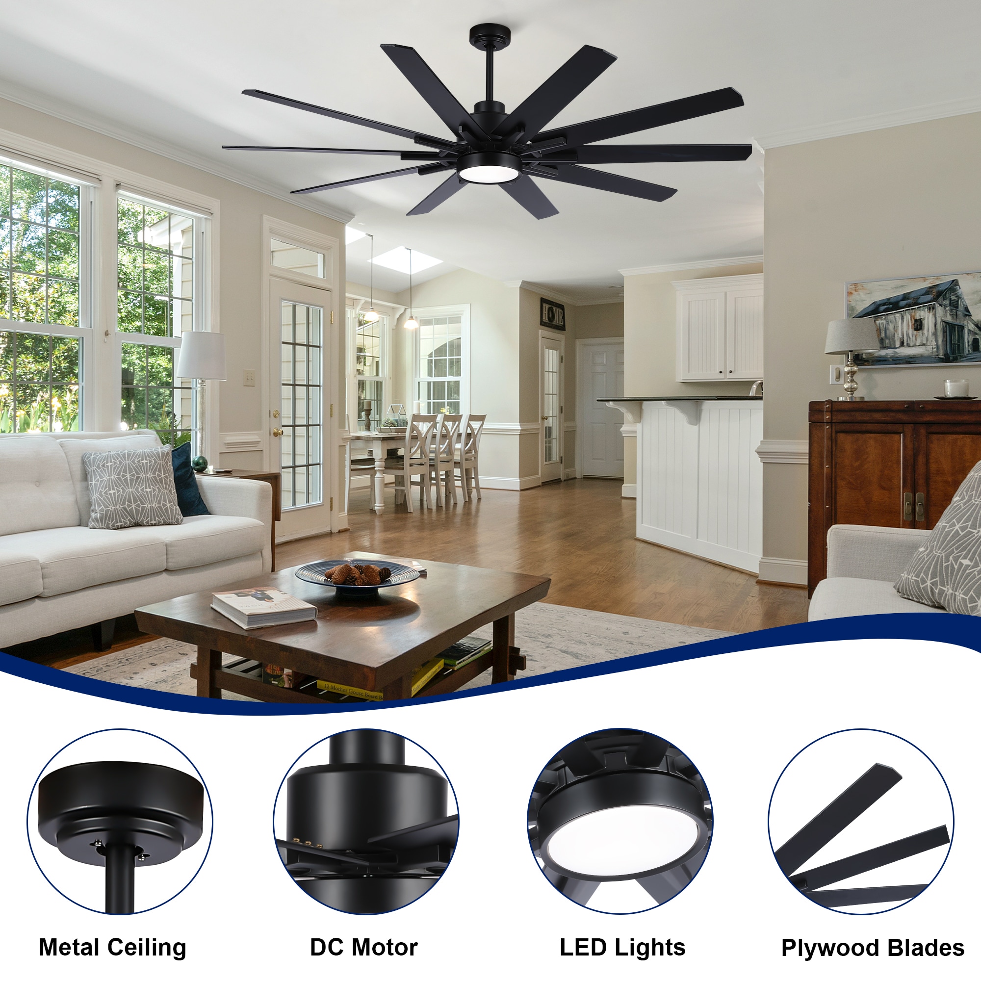 YUHAO LSDC1197BK722 Ceiling-Fans - View #4