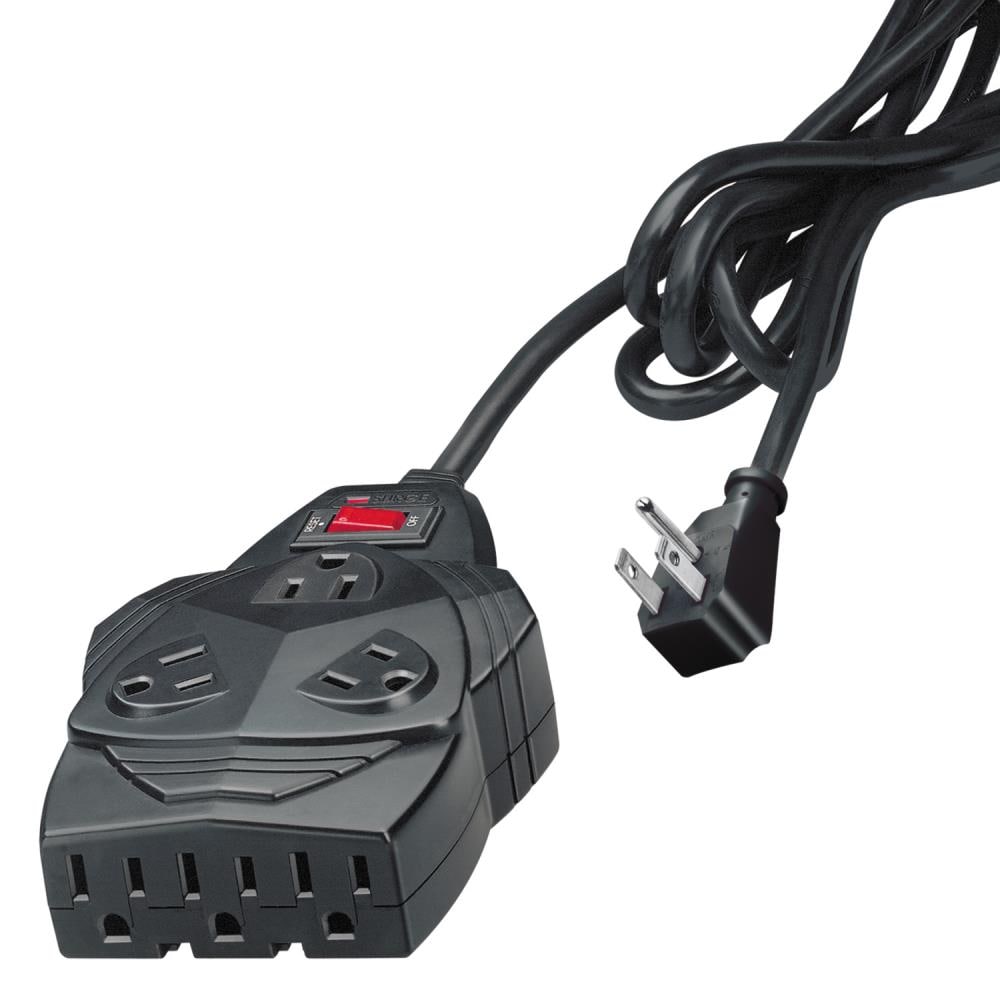 Mighty 8 Surge Protector, 8 AC Outlets, 6 ft Cord, 1,300 J, Black
