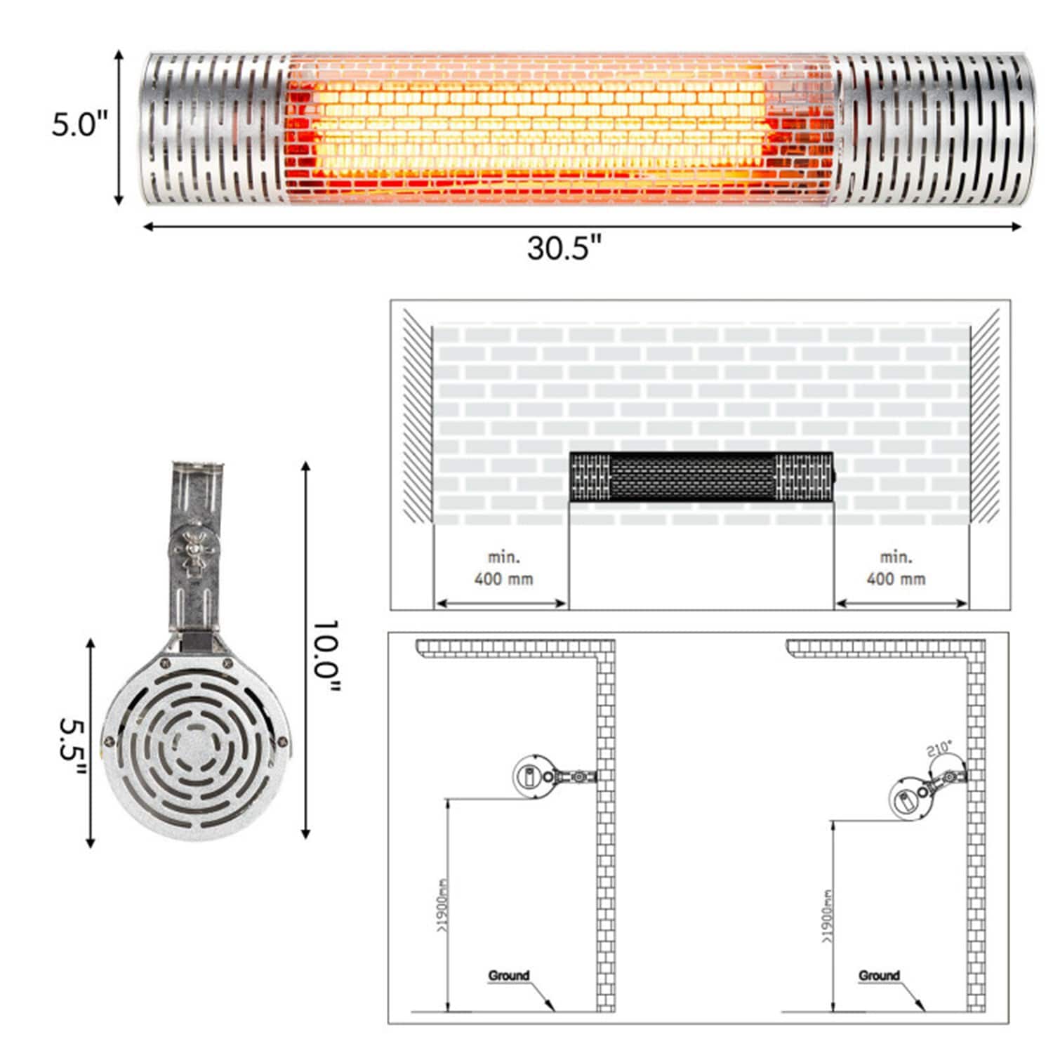 Mondawe MO-EP25150USS Portable-Electric-Heat - View #10