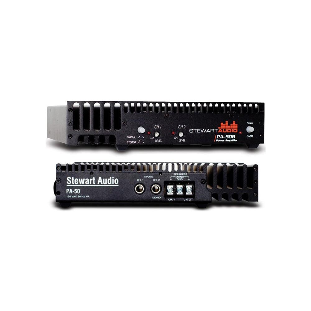  TCNCD309649 Stewart Audio PA50B 2-Channel Half Rack Amplifier- 25 watt x 2 at 8 Ohm