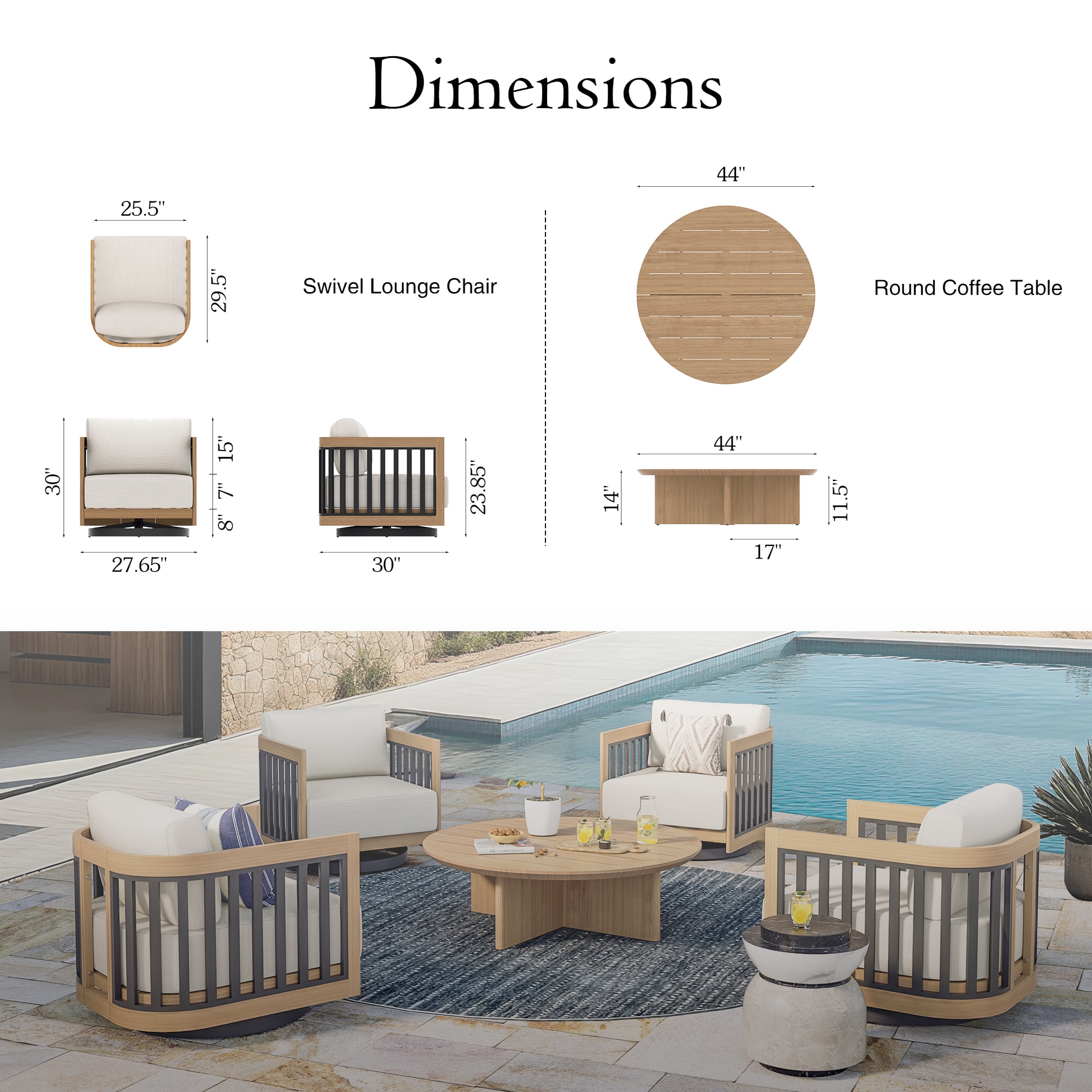 PEAK HOME FURNISHINGS 970517X4-970531-W Patio-Sofas-Daybeds - View #3