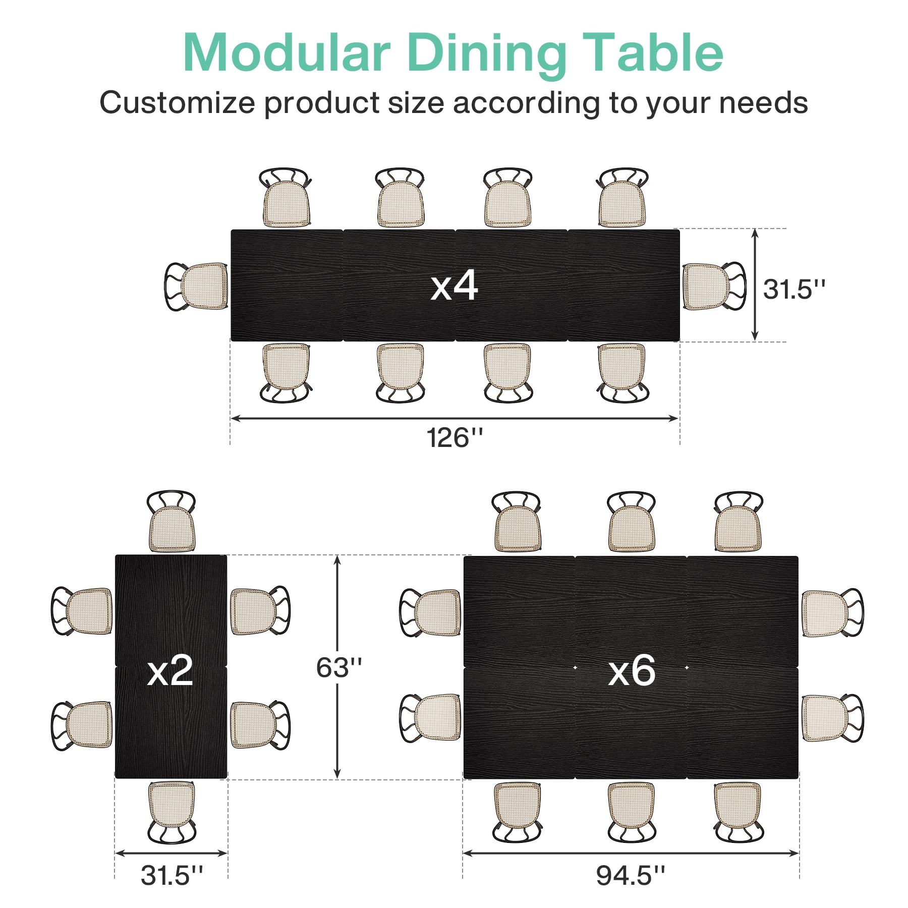 Fnova LWTJ-J0367 Dining-Tables - View #5