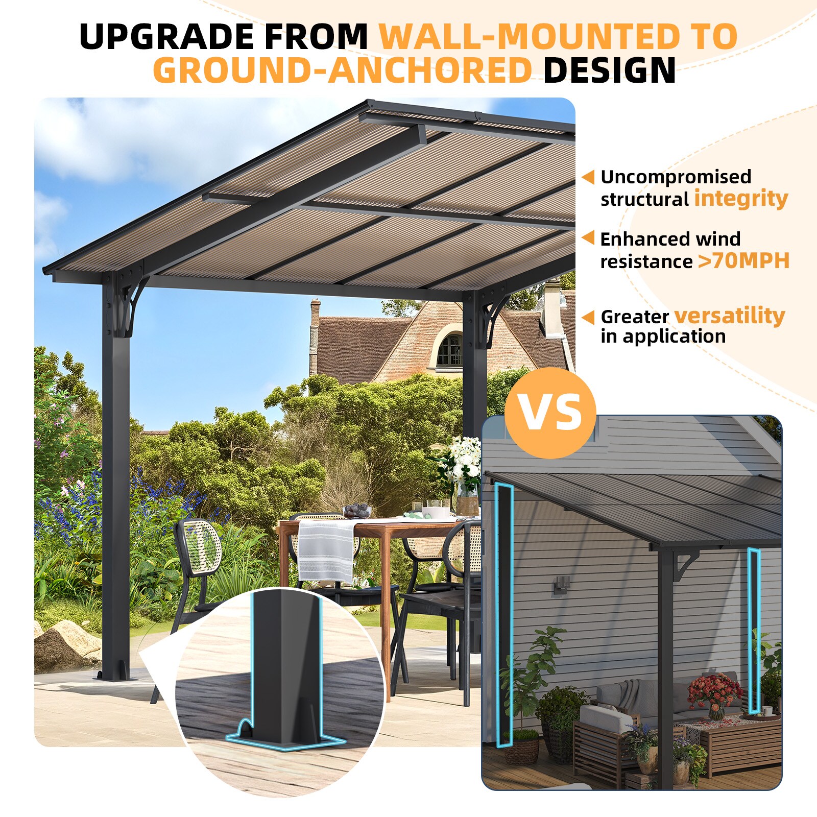 AECOJOY 16435BK-LS02 Wood-Resin-Gazebos - View #3