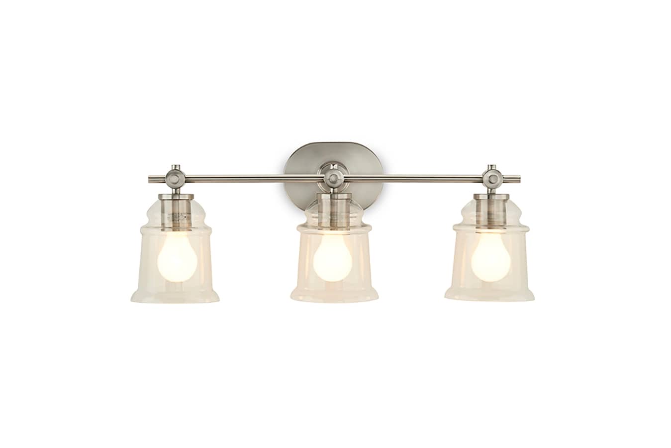 allen + roth Winsbrell 23.98-in 3-Light Brushed Nickel Traditional ...