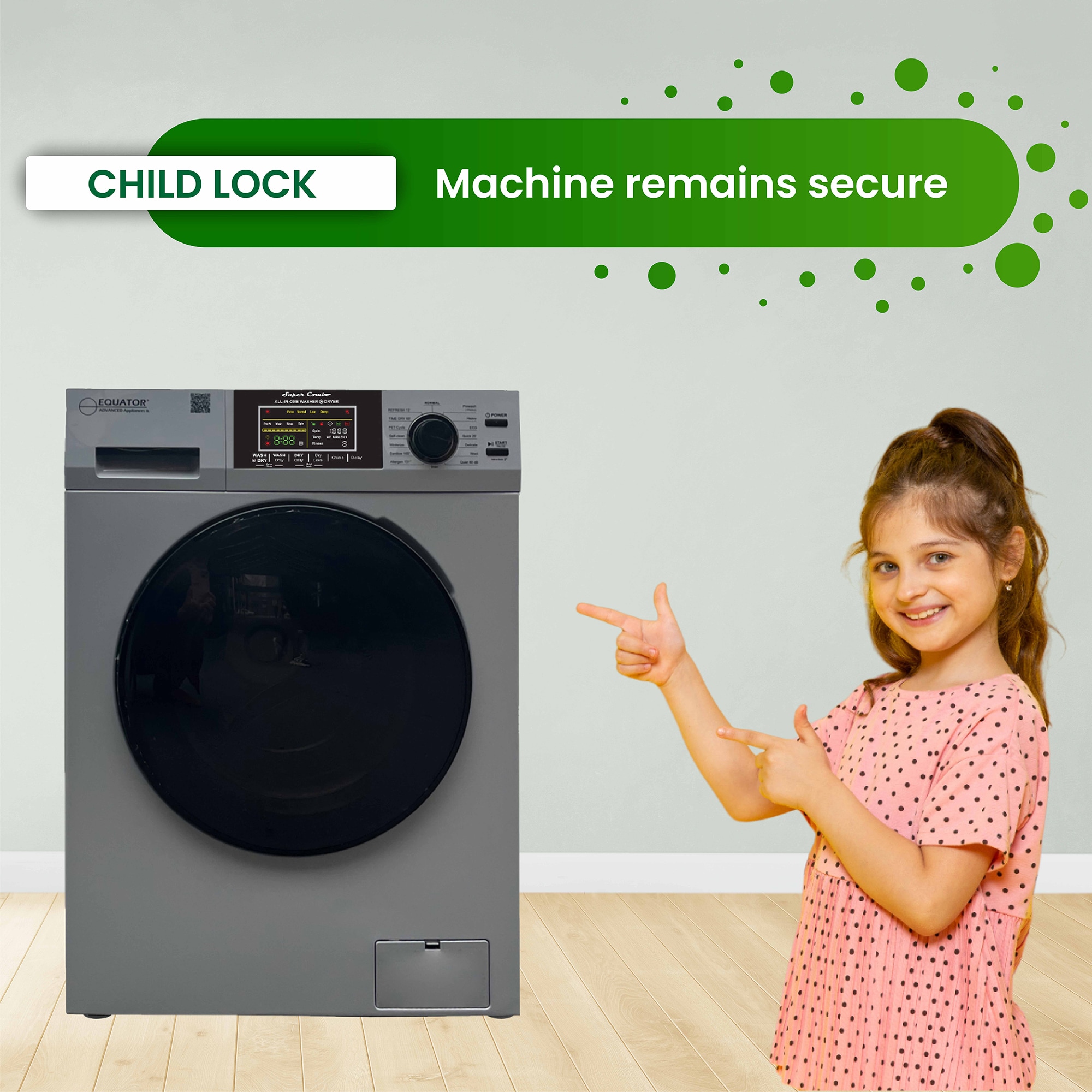 Silver 1.62 cu. ft. Stainless Steel Smart Washer Dryer Combo