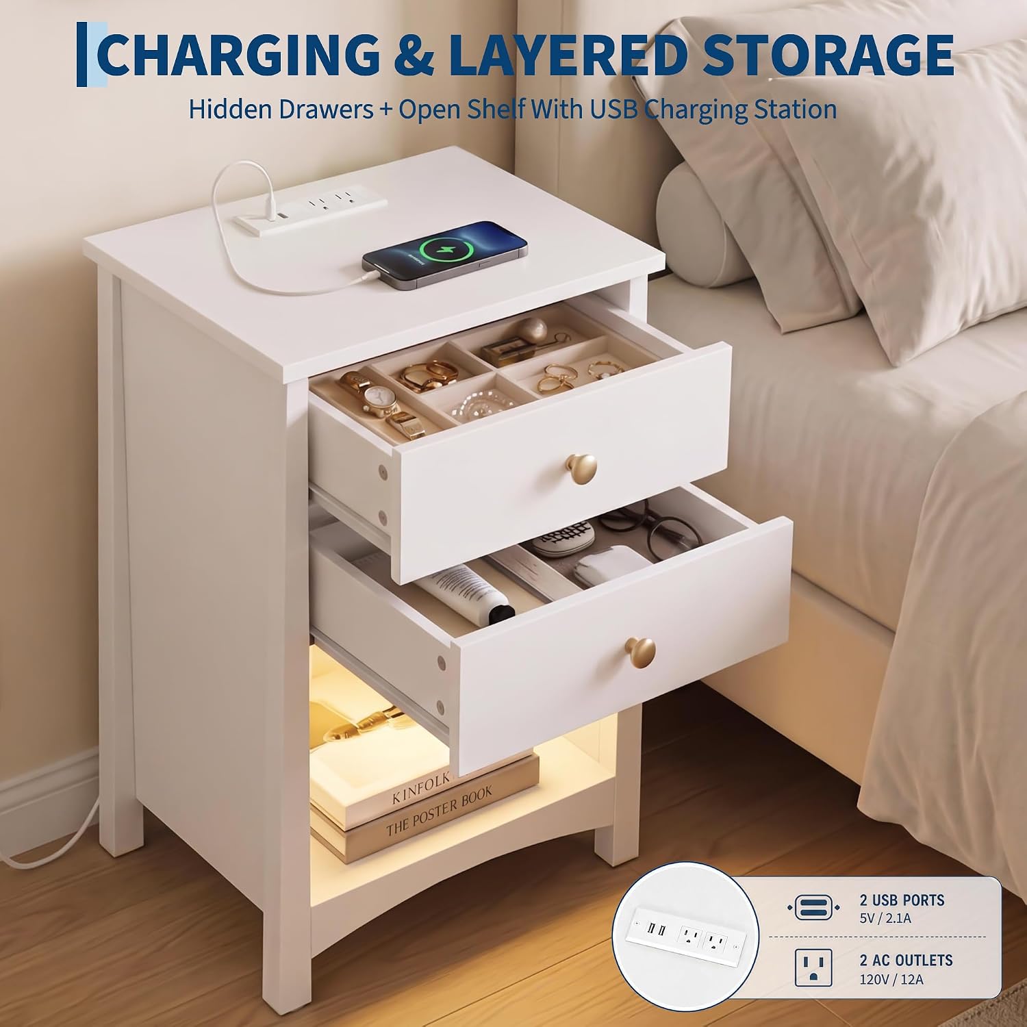 GAOMON CQC-SBP8CJ-BSV0 nightstands - View #5