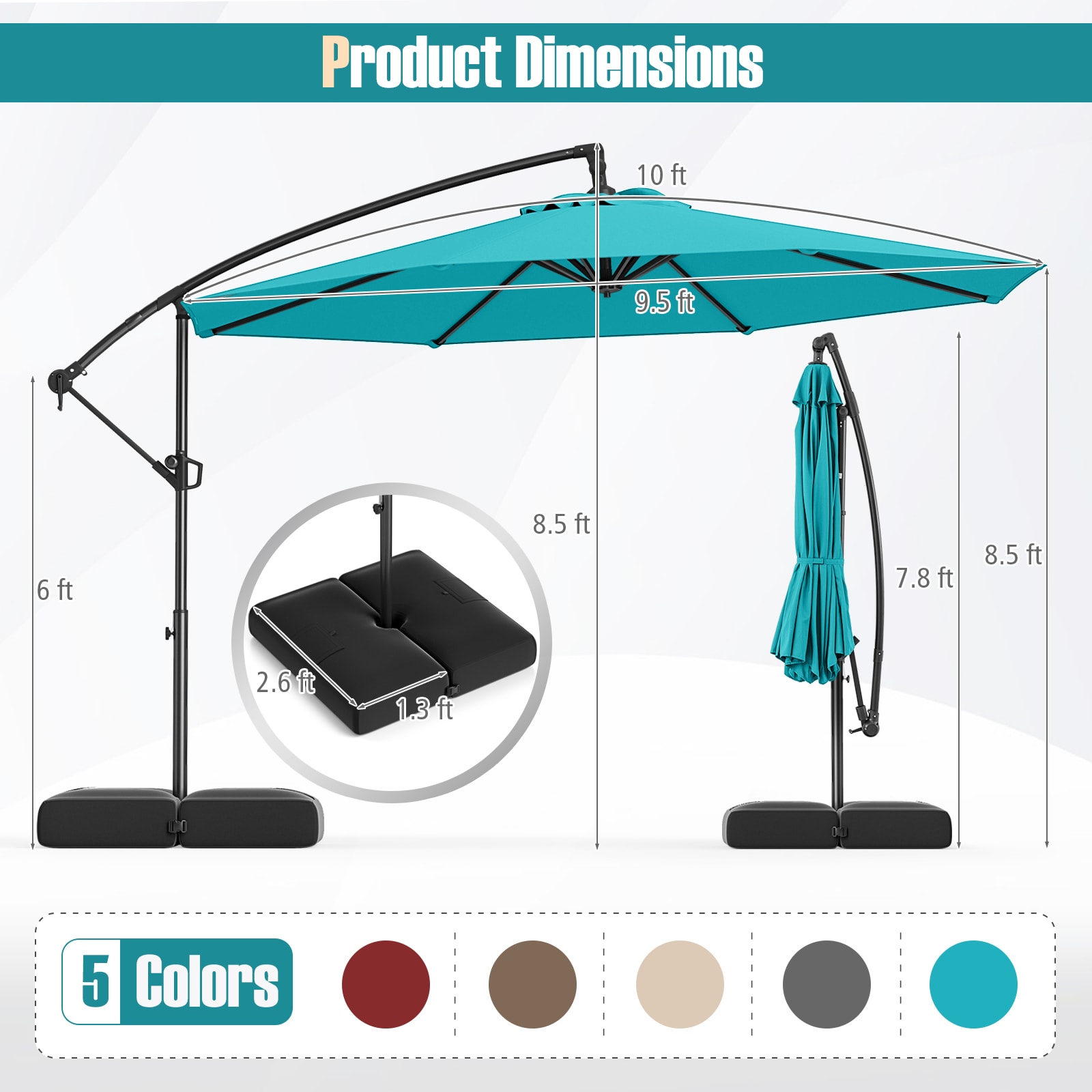 Volenca VOL-8B25SQ Beach-Umbrellas - View #3