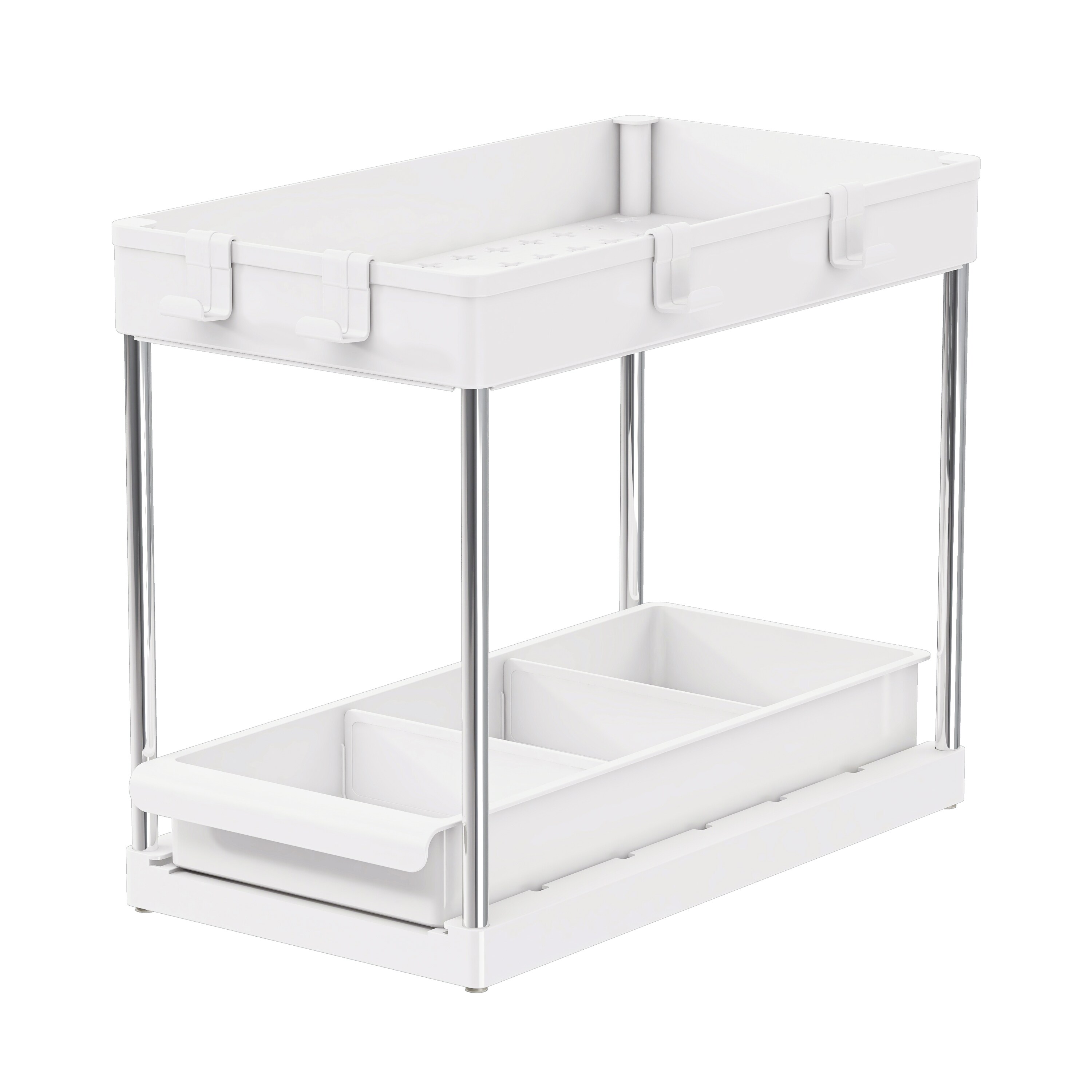 Simplify 9.2-in W x 7.5-in H x 12.2-in D White Plastic Caddy in the Storage  Bins & Baskets department at