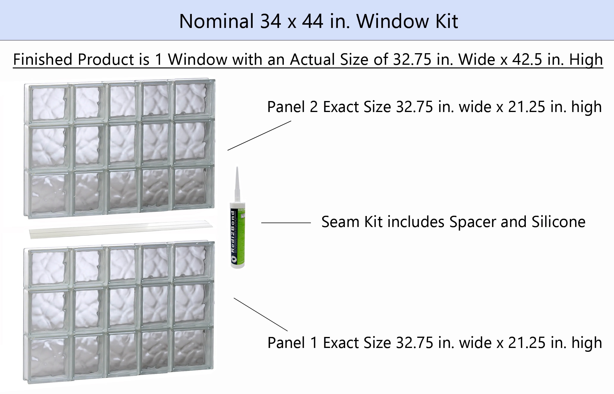 REDI2SET S3444DC Glass-Block-Windows - View #2