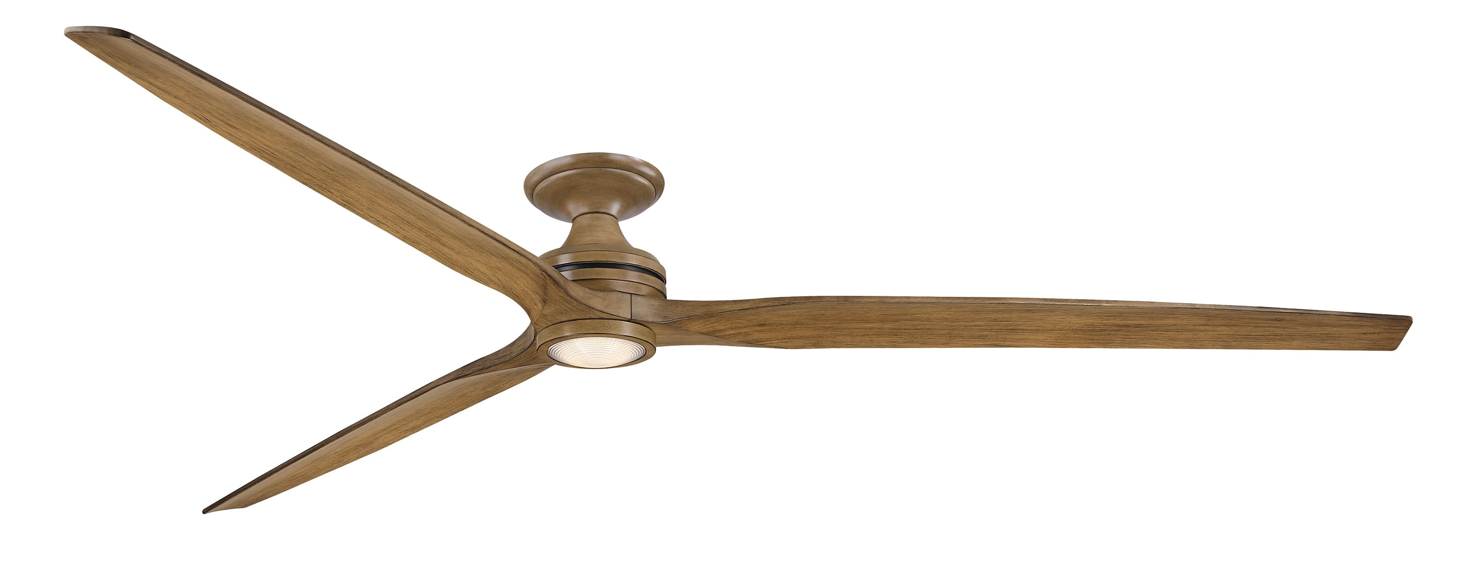 Fanimation FPD6721BDF-96DF-LK-F Spitfire 96-in Driftwood Color-changing Integrated LED Indoor/Outdoor Flush Mount Smart Propeller Ceiling Fan with Light and Remote (3-Blade)